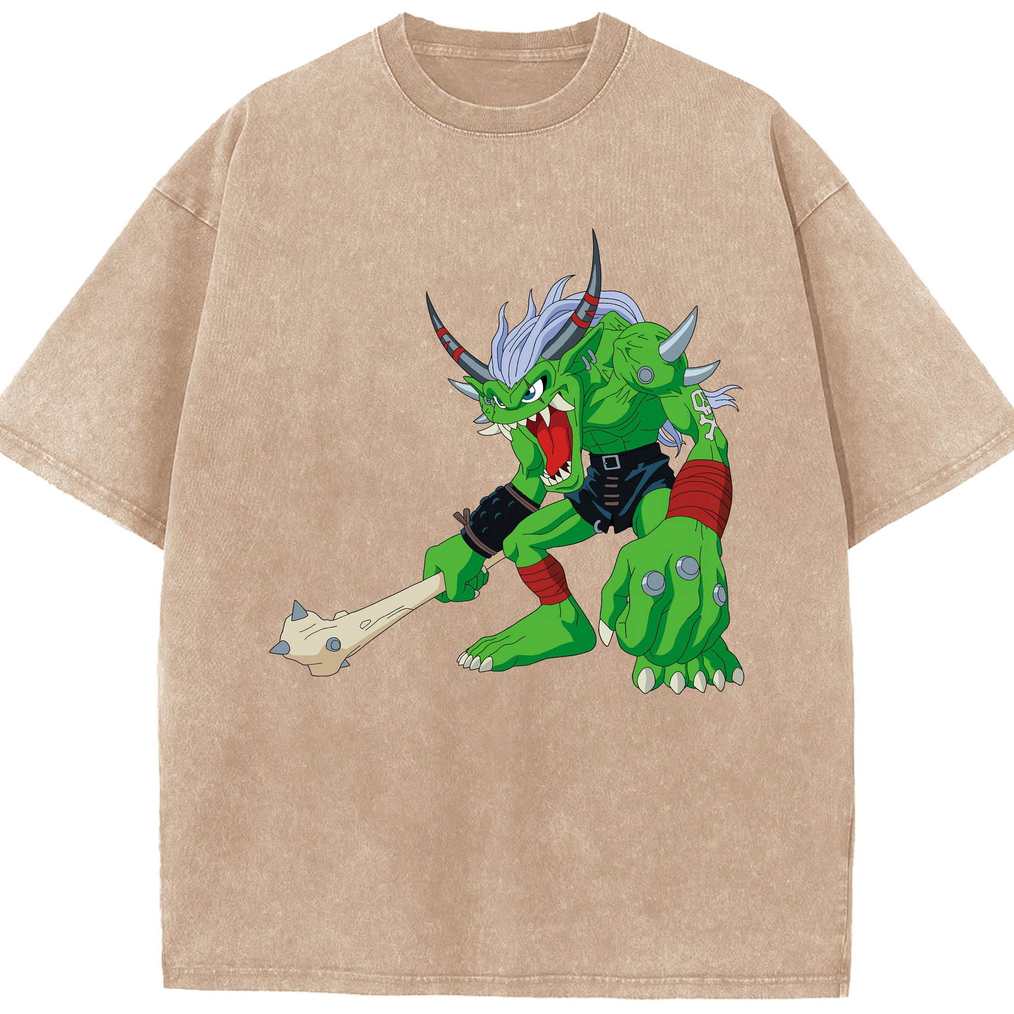 （画像用） Digimon デジタルモンスター/デジモン 綿100% ヴィンテージ風 半袖Tシャツ（フロントプリント）