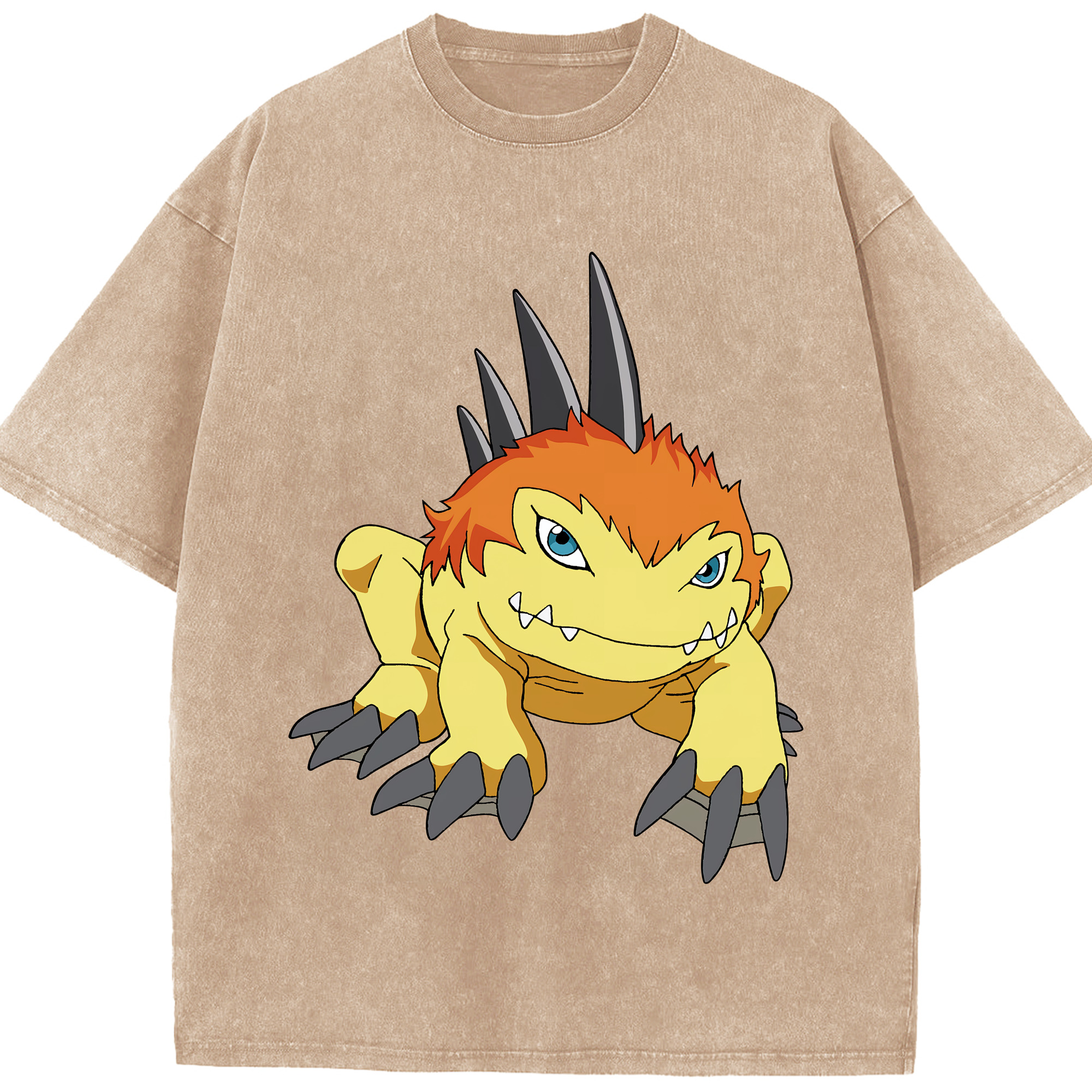 （画像用） Digimon デジタルモンスター/デジモン 綿100% ヴィンテージ風 半袖Tシャツ（フロントプリント）
