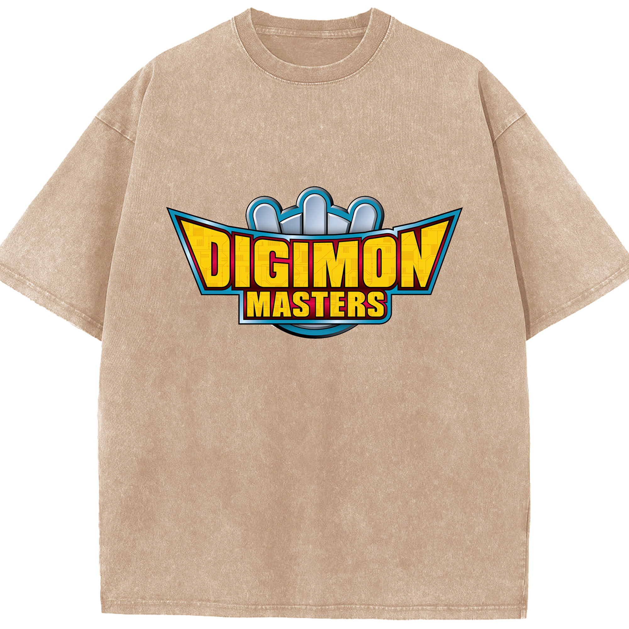 （画像用） Digimon デジタルモンスター/デジモン 綿100% ヴィンテージ風 半袖Tシャツ（フロントプリント）