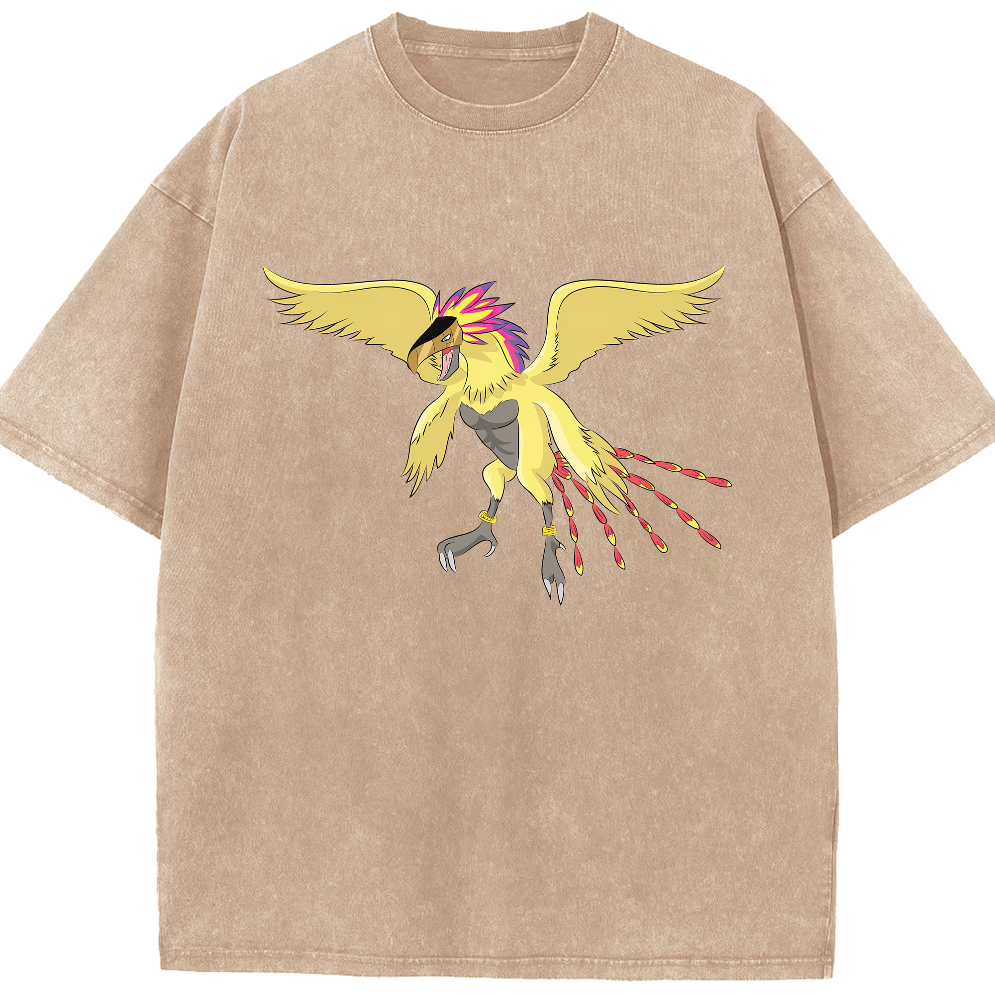 （画像用） Digimon デジタルモンスター/デジモン 綿100% ヴィンテージ風 半袖Tシャツ（フロントプリント）