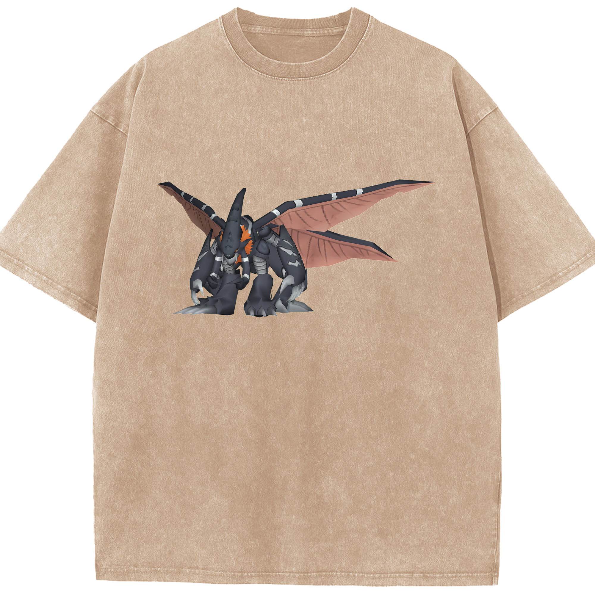 （画像用） Digimon デジタルモンスター/デジモン 綿100% ヴィンテージ風 半袖Tシャツ（フロントプリント）