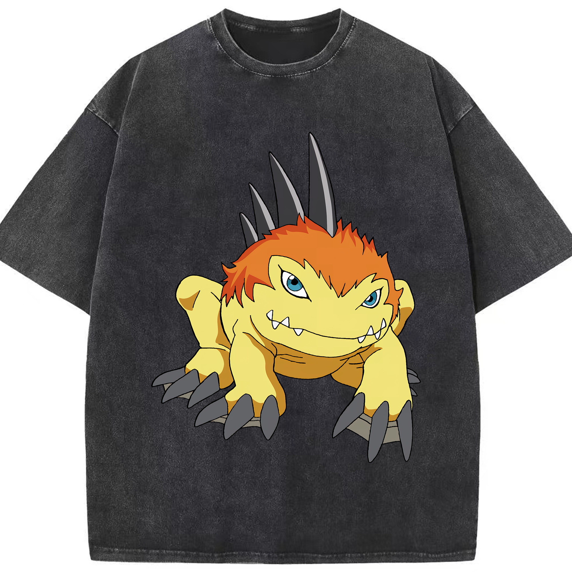 （画像用） Digimon デジタルモンスター/デジモン 綿100% ヴィンテージ風 半袖Tシャツ（フロントプリント）