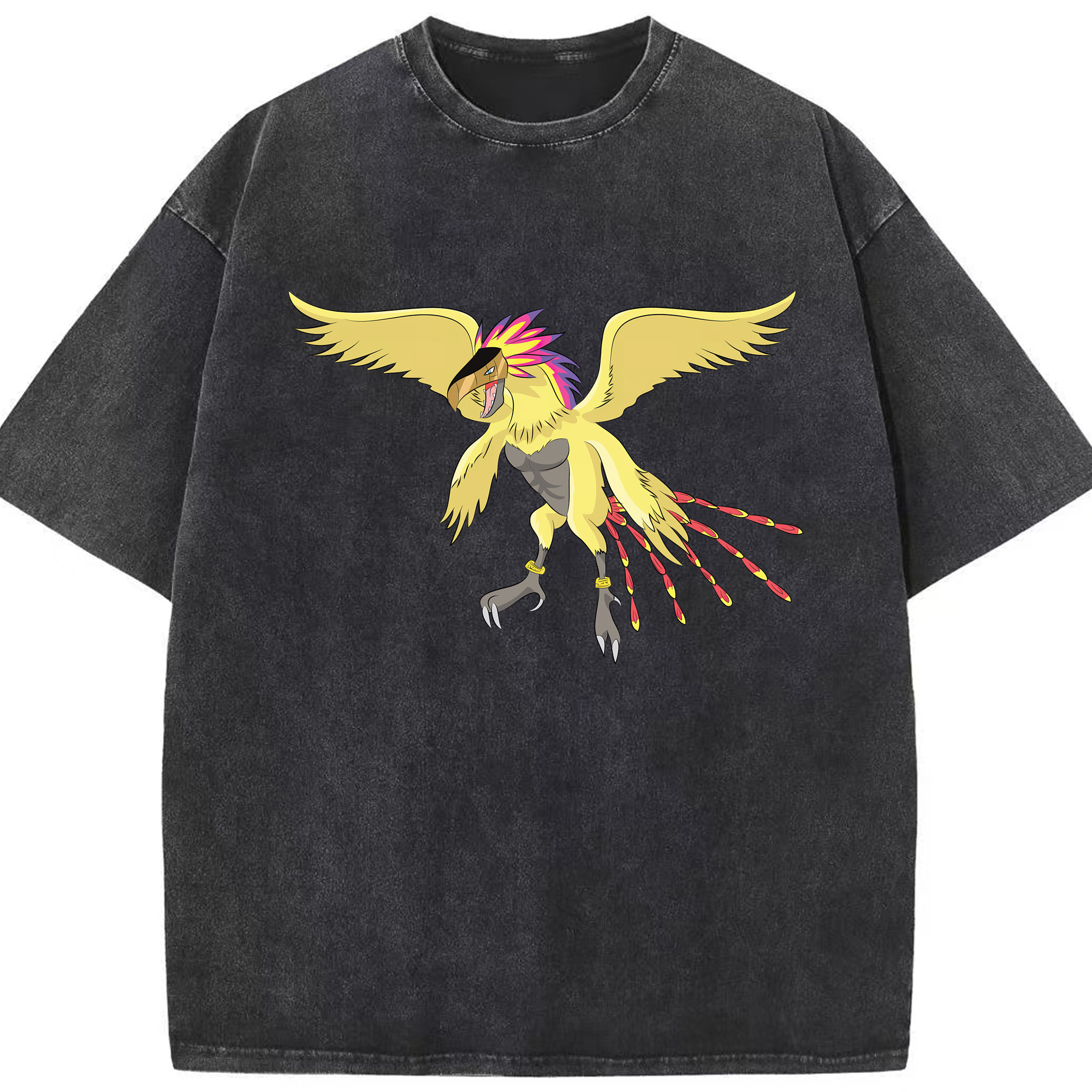（画像用） Digimon デジタルモンスター/デジモン 綿100% ヴィンテージ風 半袖Tシャツ（フロントプリント）