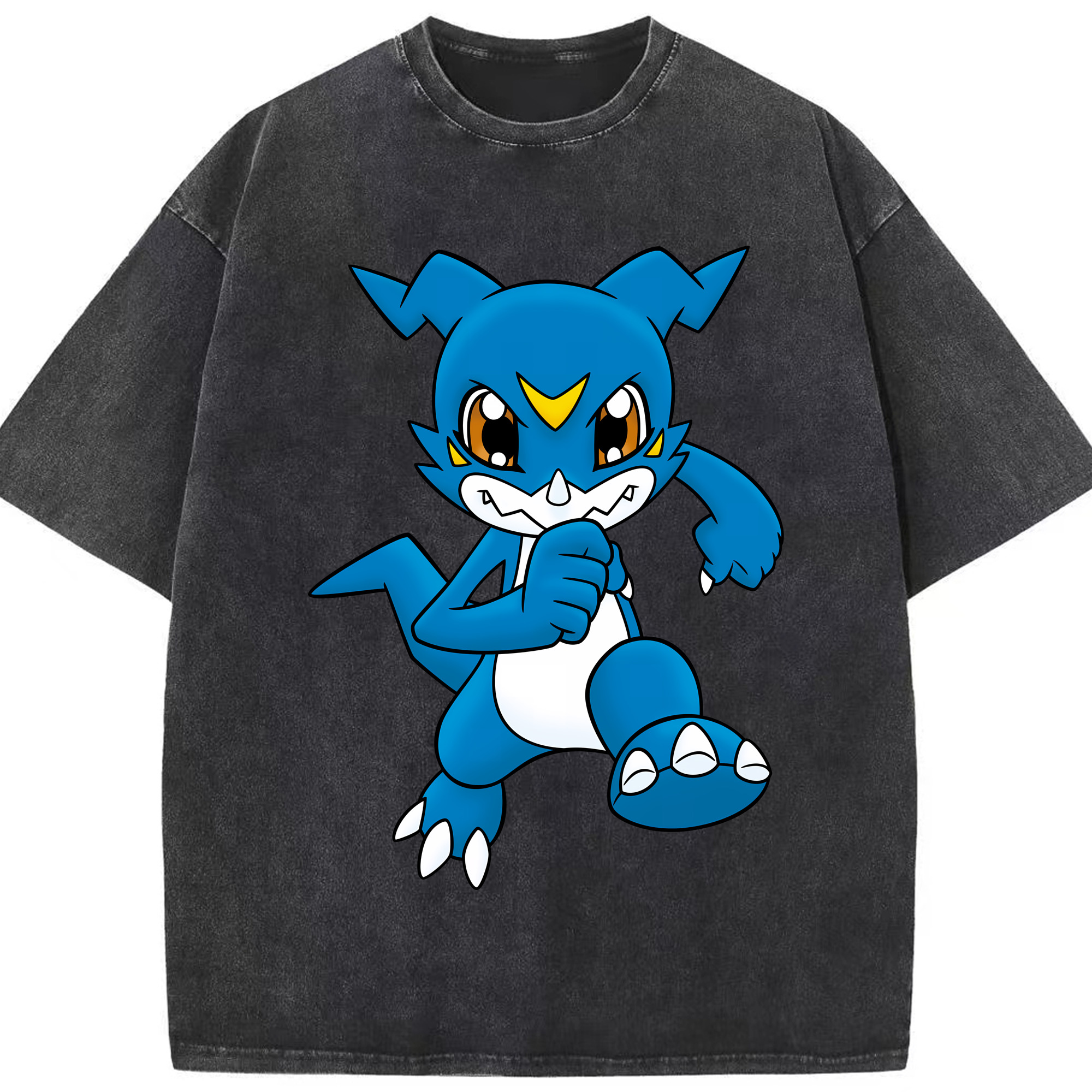 （画像用） Digimon デジタルモンスター/デジモン 綿100% ヴィンテージ風 半袖Tシャツ（フロントプリント）