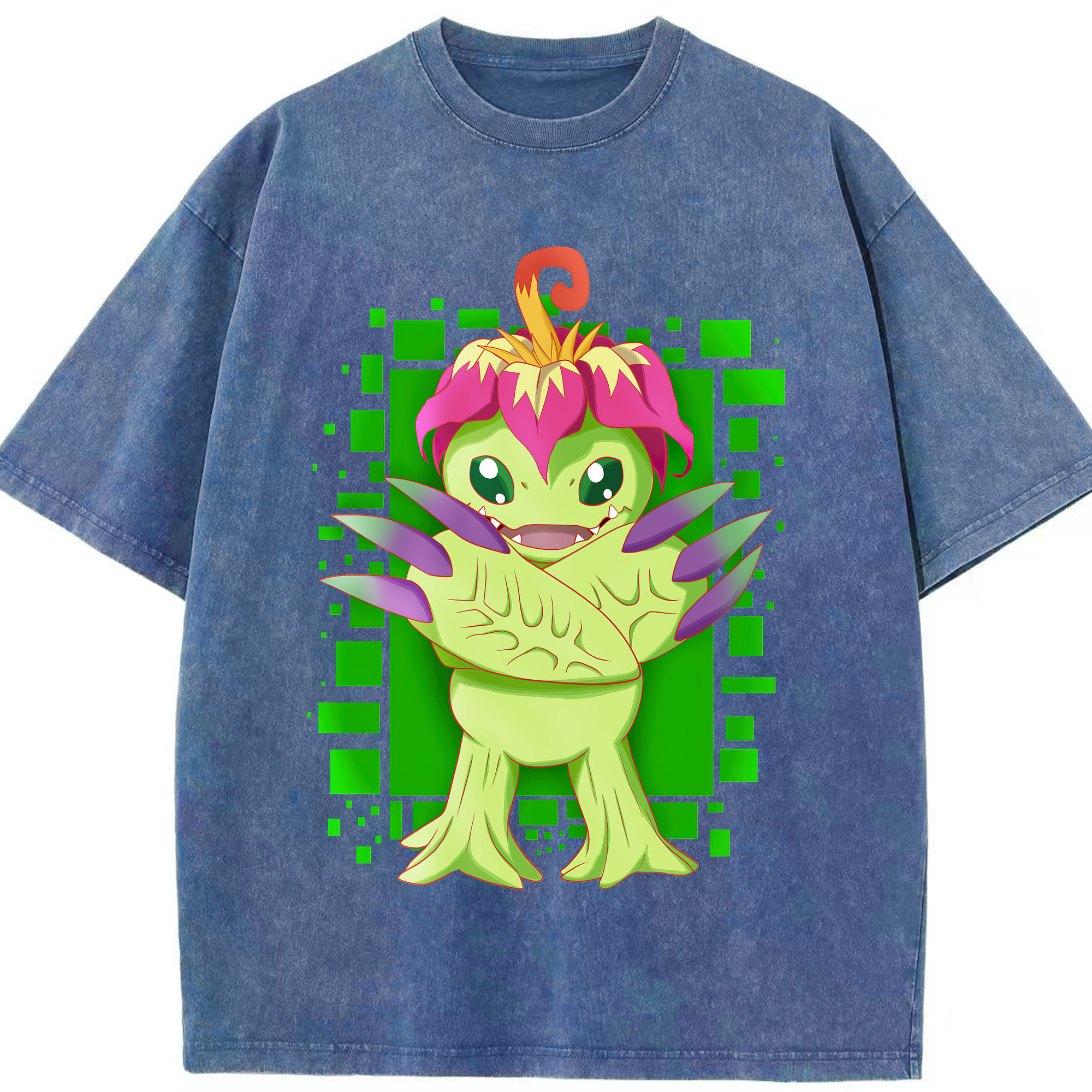 （画像用） Digimon デジタルモンスター/デジモン 綿100% ヴィンテージ風 半袖Tシャツ（フロントプリント）