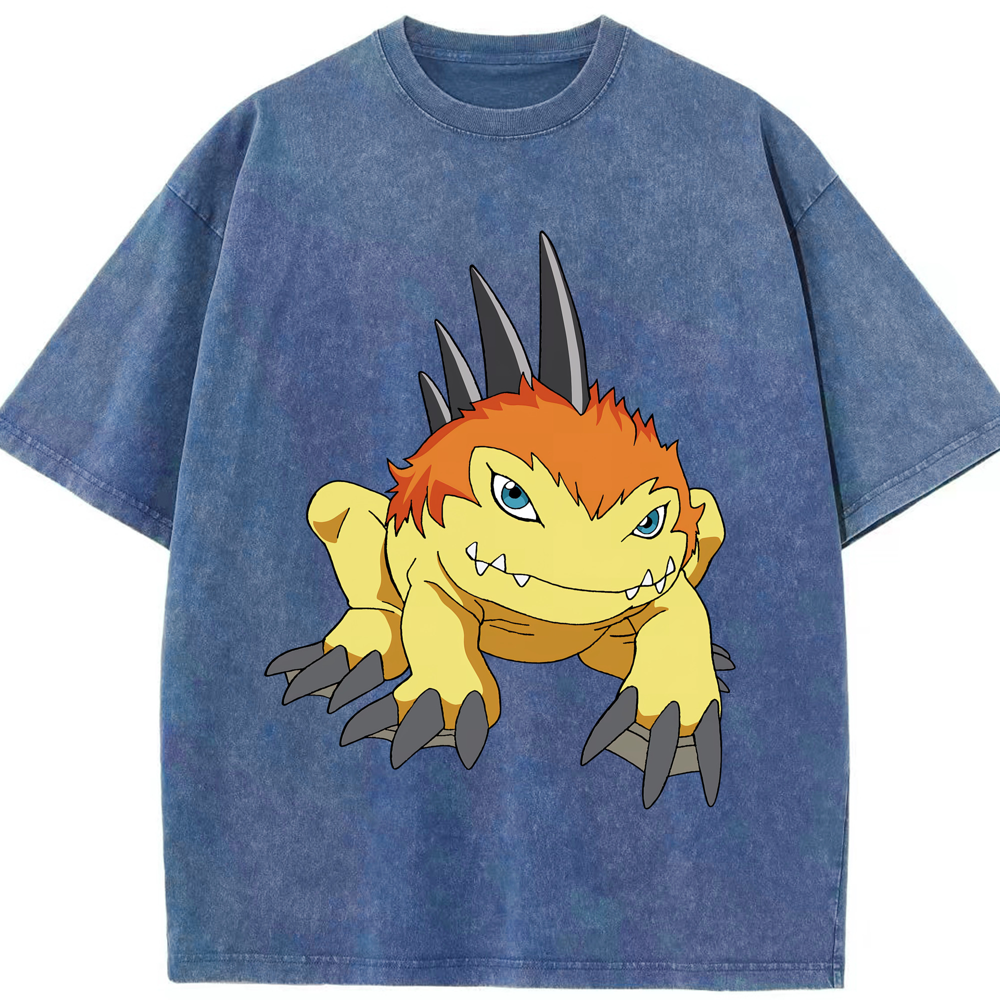 （画像用） Digimon デジタルモンスター/デジモン 綿100% ヴィンテージ風 半袖Tシャツ（フロントプリント）