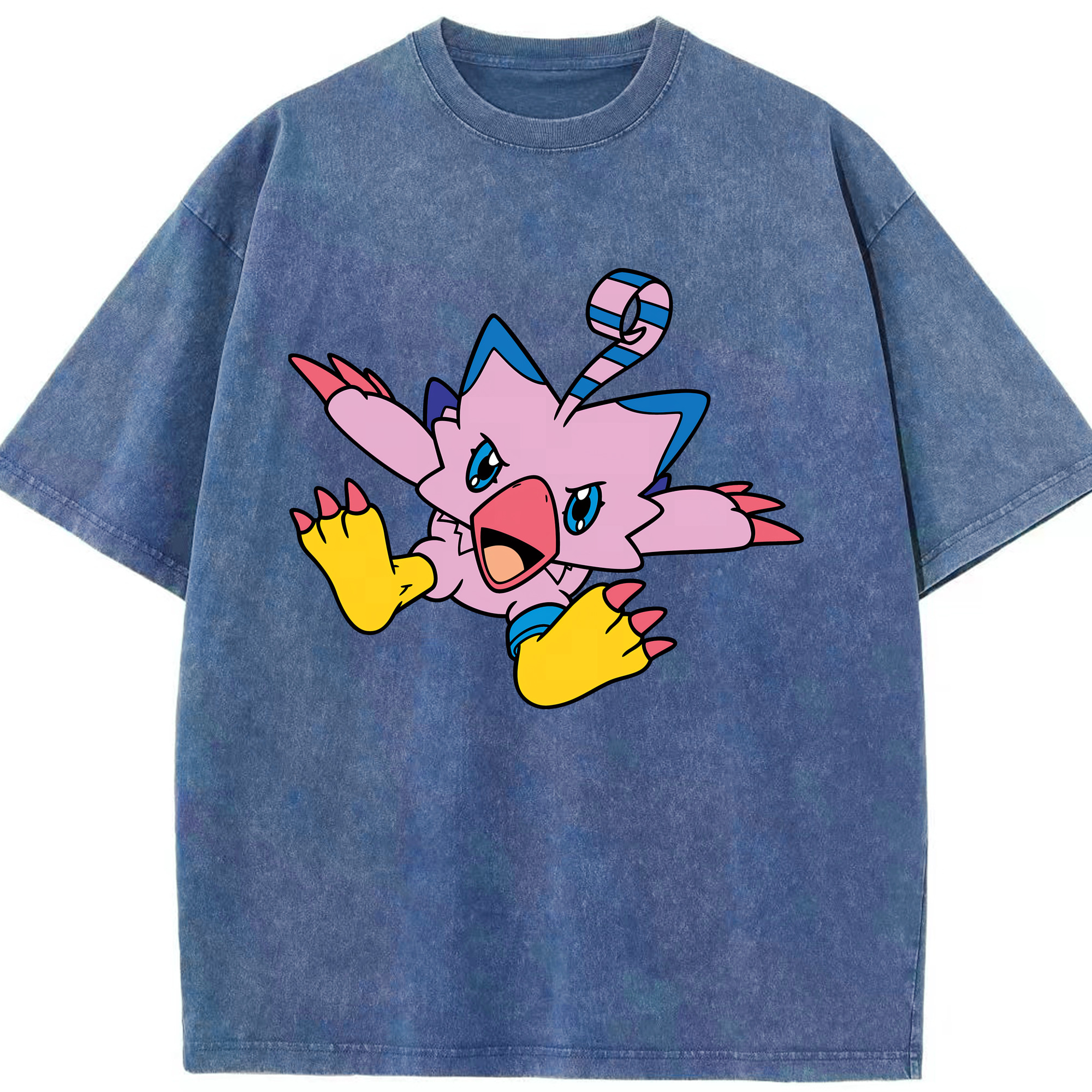 （画像用） Digimon デジタルモンスター/デジモン 綿100% ヴィンテージ風 半袖Tシャツ（フロントプリント）