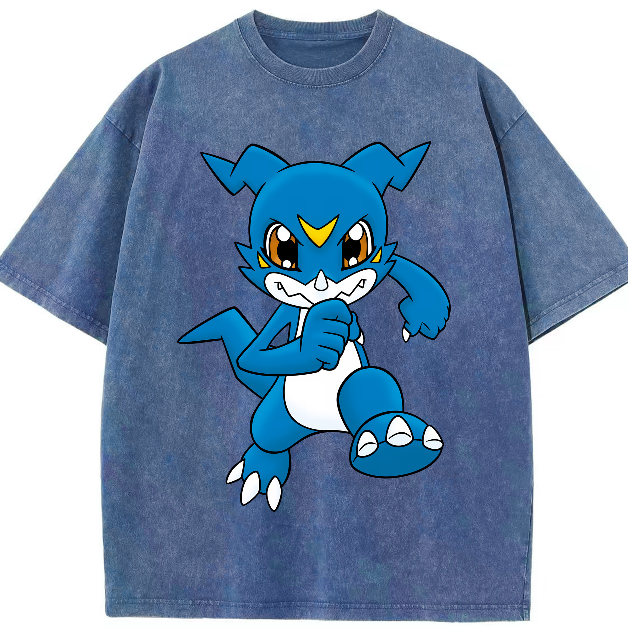 （画像用） Digimon デジタルモンスター/デジモン 綿100% ヴィンテージ風 半袖Tシャツ（フロントプリント）