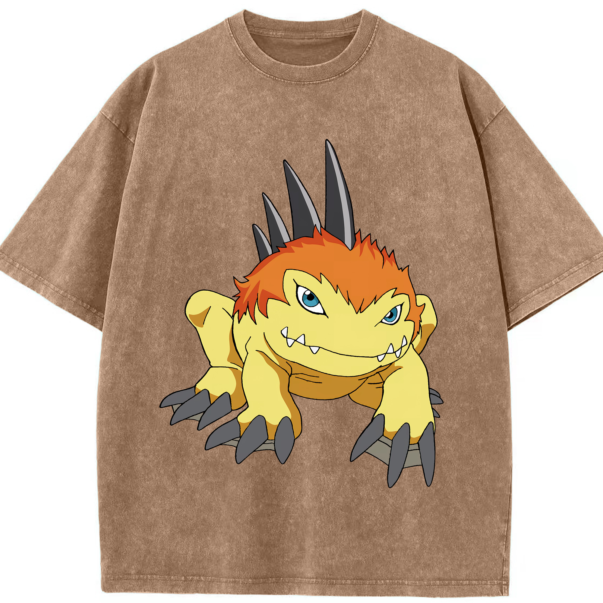 （画像用） Digimon デジタルモンスター/デジモン 綿100% ヴィンテージ風 半袖Tシャツ（フロントプリント）