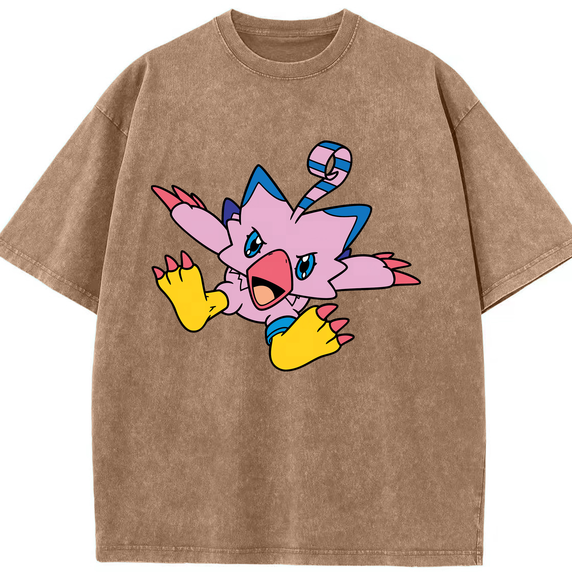 （画像用） Digimon デジタルモンスター/デジモン 綿100% ヴィンテージ風 半袖Tシャツ（フロントプリント）