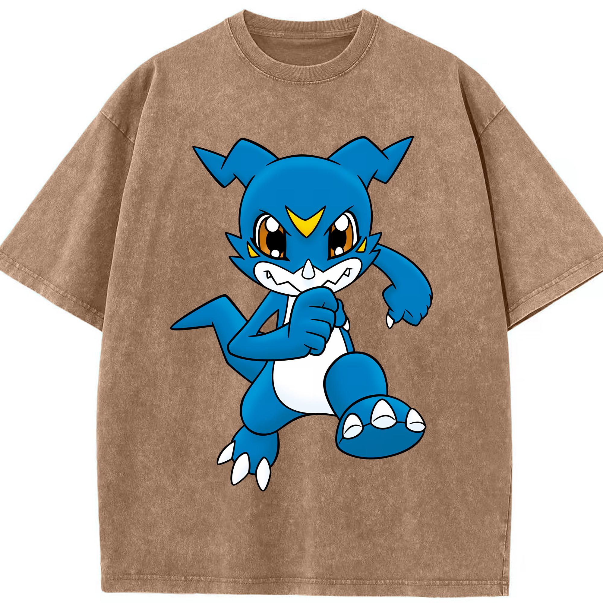 （画像用） Digimon デジタルモンスター/デジモン 綿100% ヴィンテージ風 半袖Tシャツ（フロントプリント）
