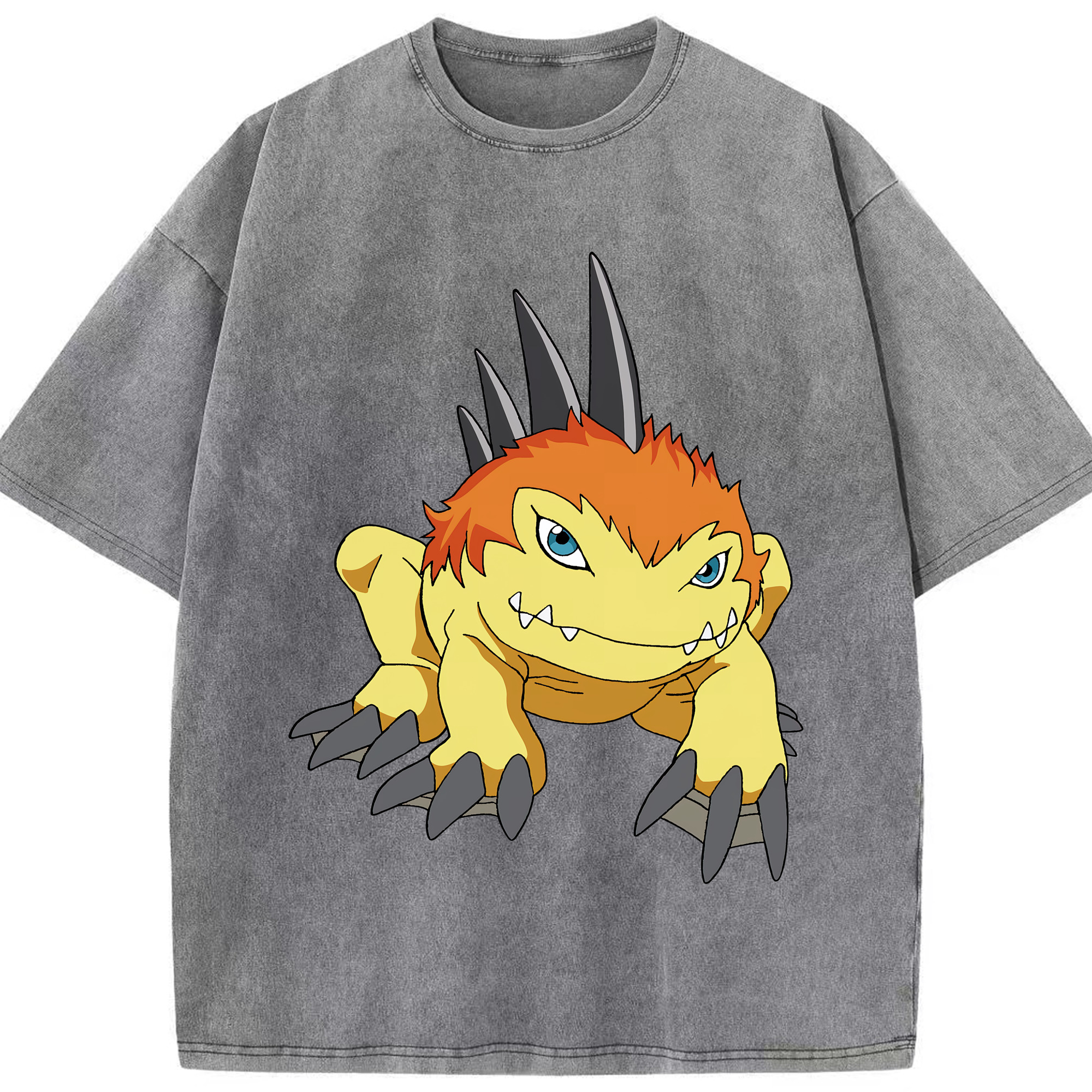 （画像用） Digimon デジタルモンスター/デジモン 綿100% ヴィンテージ風 半袖Tシャツ（フロントプリント）