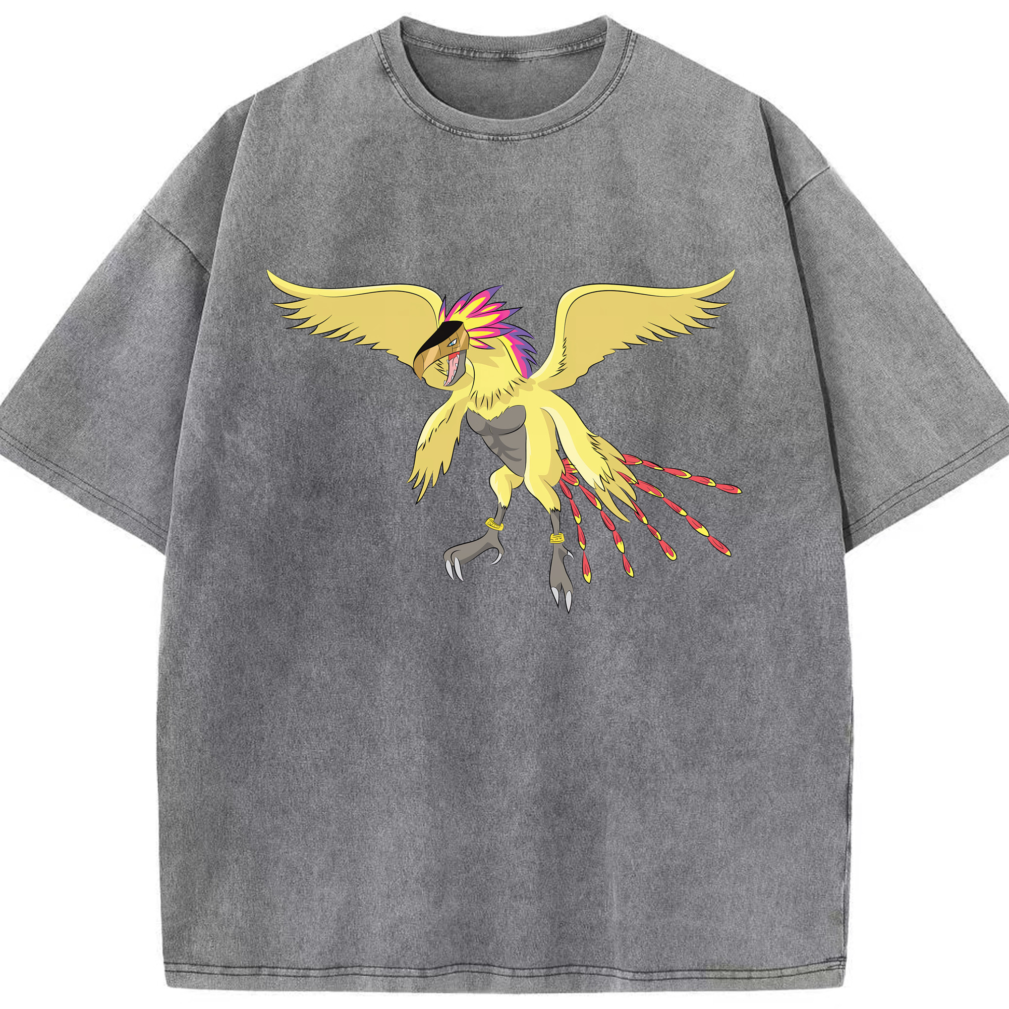 （画像用） Digimon デジタルモンスター/デジモン 綿100% ヴィンテージ風 半袖Tシャツ（フロントプリント）