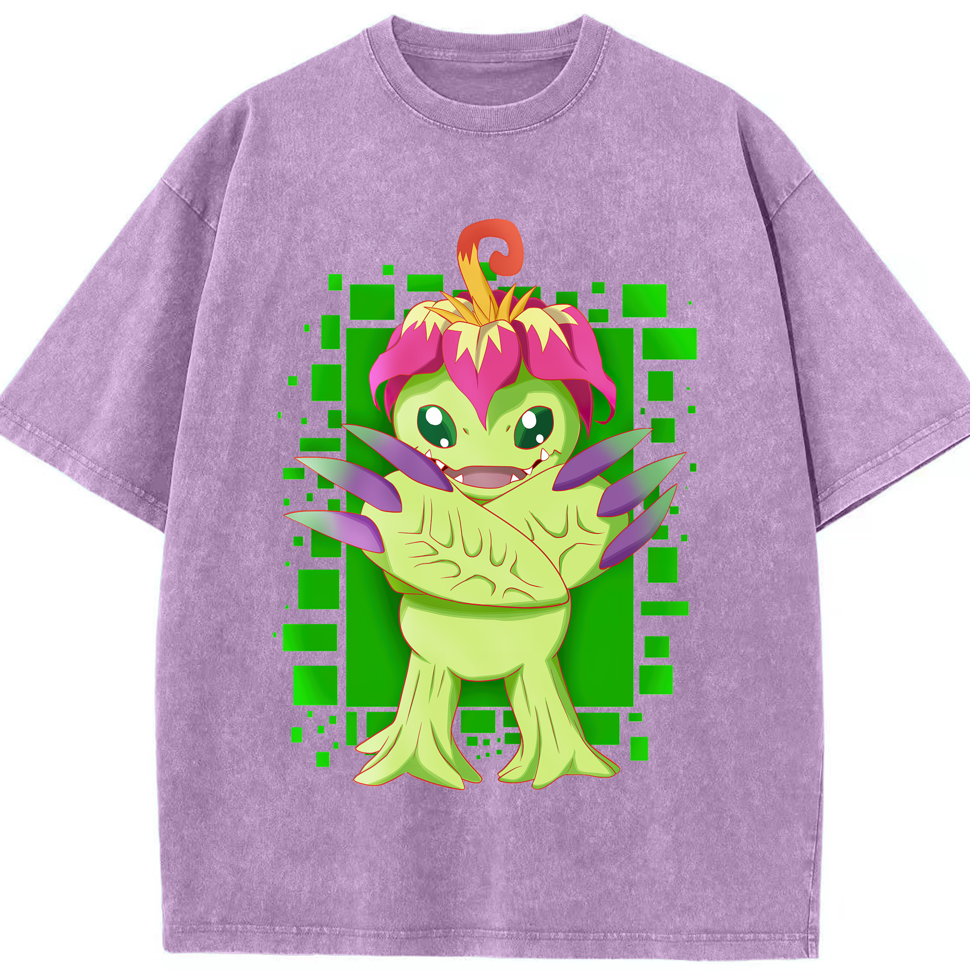 （画像用） Digimon デジタルモンスター/デジモン 綿100% ヴィンテージ風 半袖Tシャツ（フロントプリント）