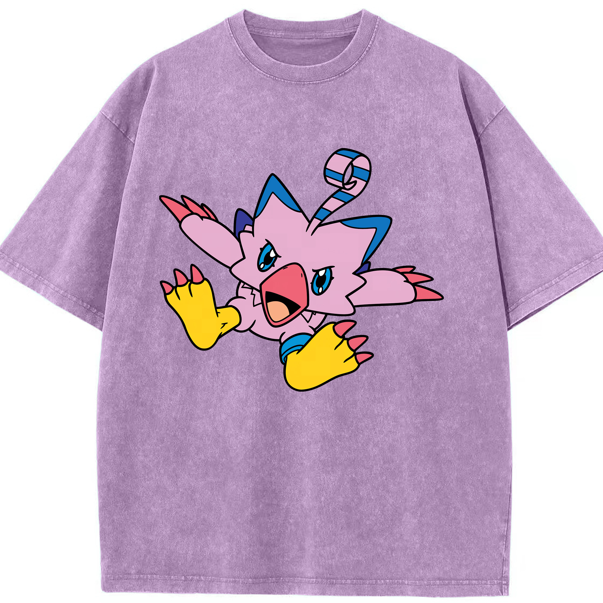 （画像用） Digimon デジタルモンスター/デジモン 綿100% ヴィンテージ風 半袖Tシャツ（フロントプリント）