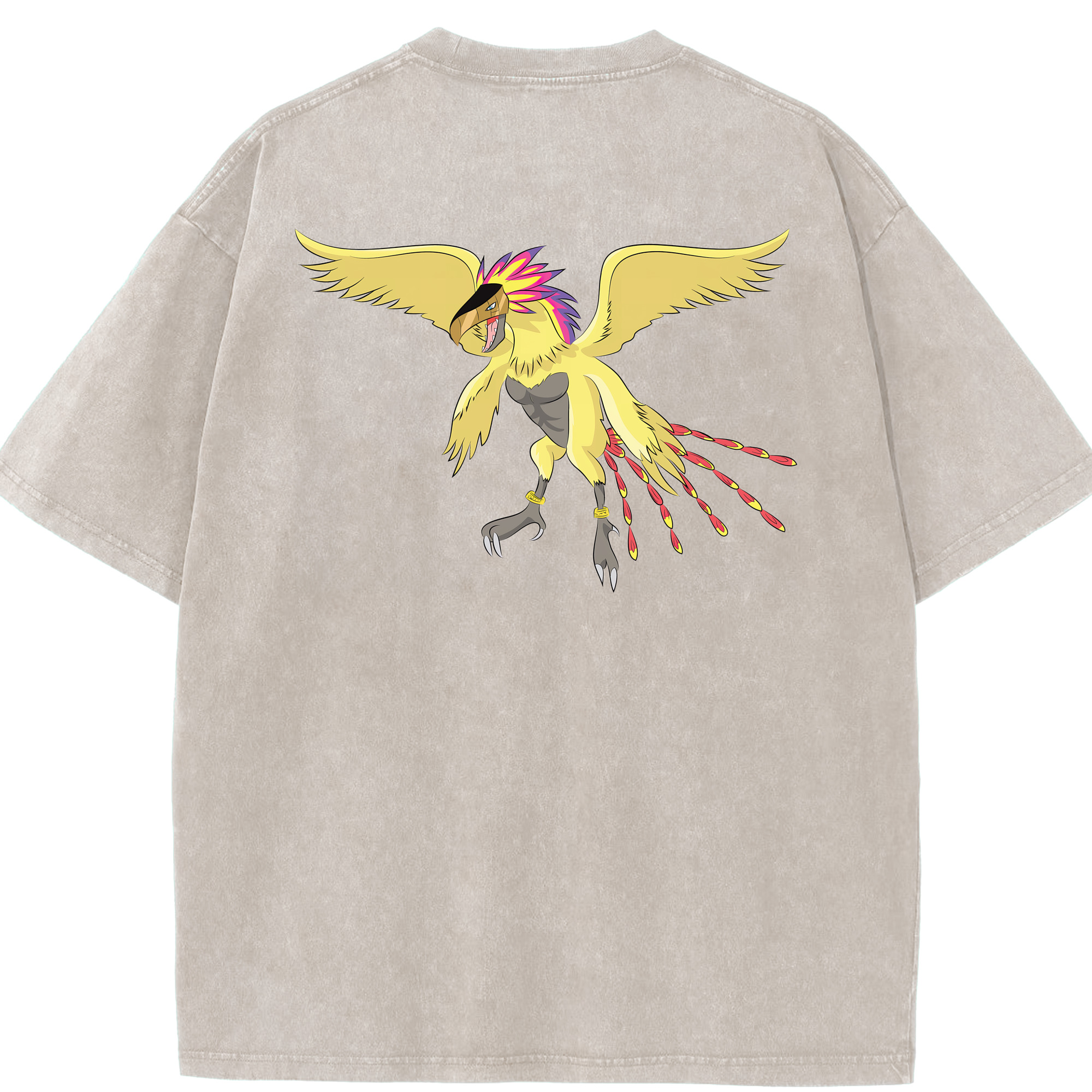 （画像用） Digimon デジタルモンスター/デジモン 綿100% ヴィンテージ風 半袖Tシャツ（背面プリント）