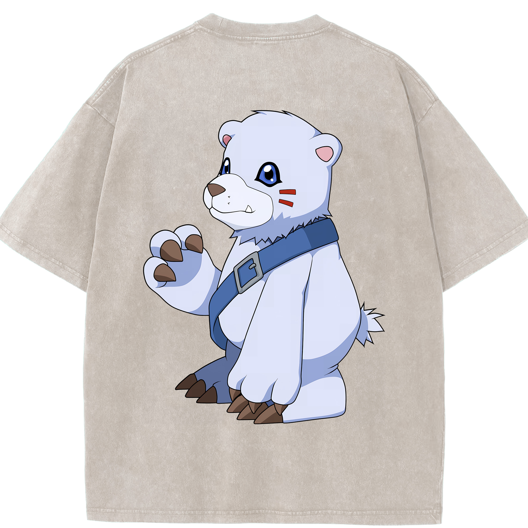（画像用） Digimon デジタルモンスター/デジモン 綿100% ヴィンテージ風 半袖Tシャツ（背面プリント）
