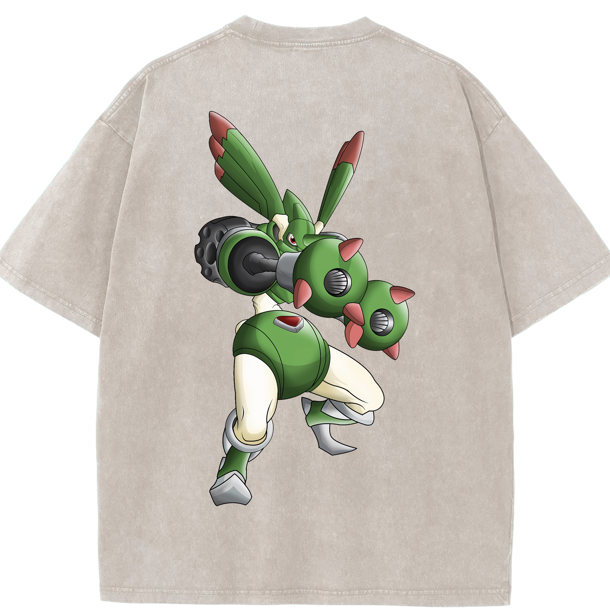 （画像用） Digimon デジタルモンスター/デジモン 綿100% ヴィンテージ風 半袖Tシャツ（背面プリント）