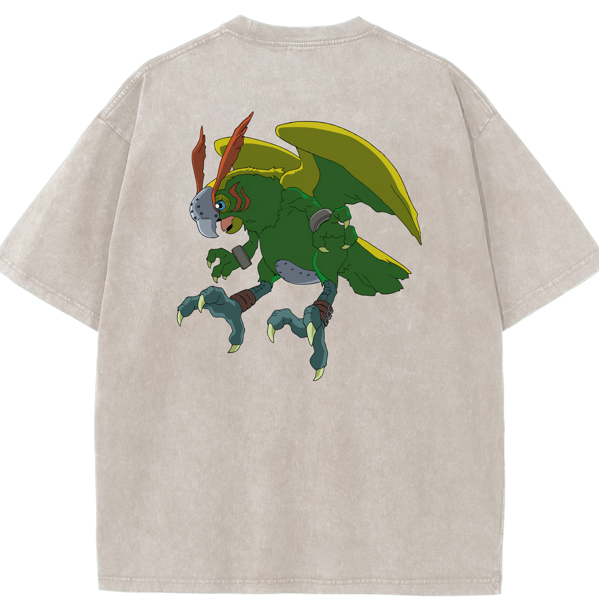 （画像用） Digimon デジタルモンスター/デジモン 綿100% ヴィンテージ風 半袖Tシャツ（背面プリント）