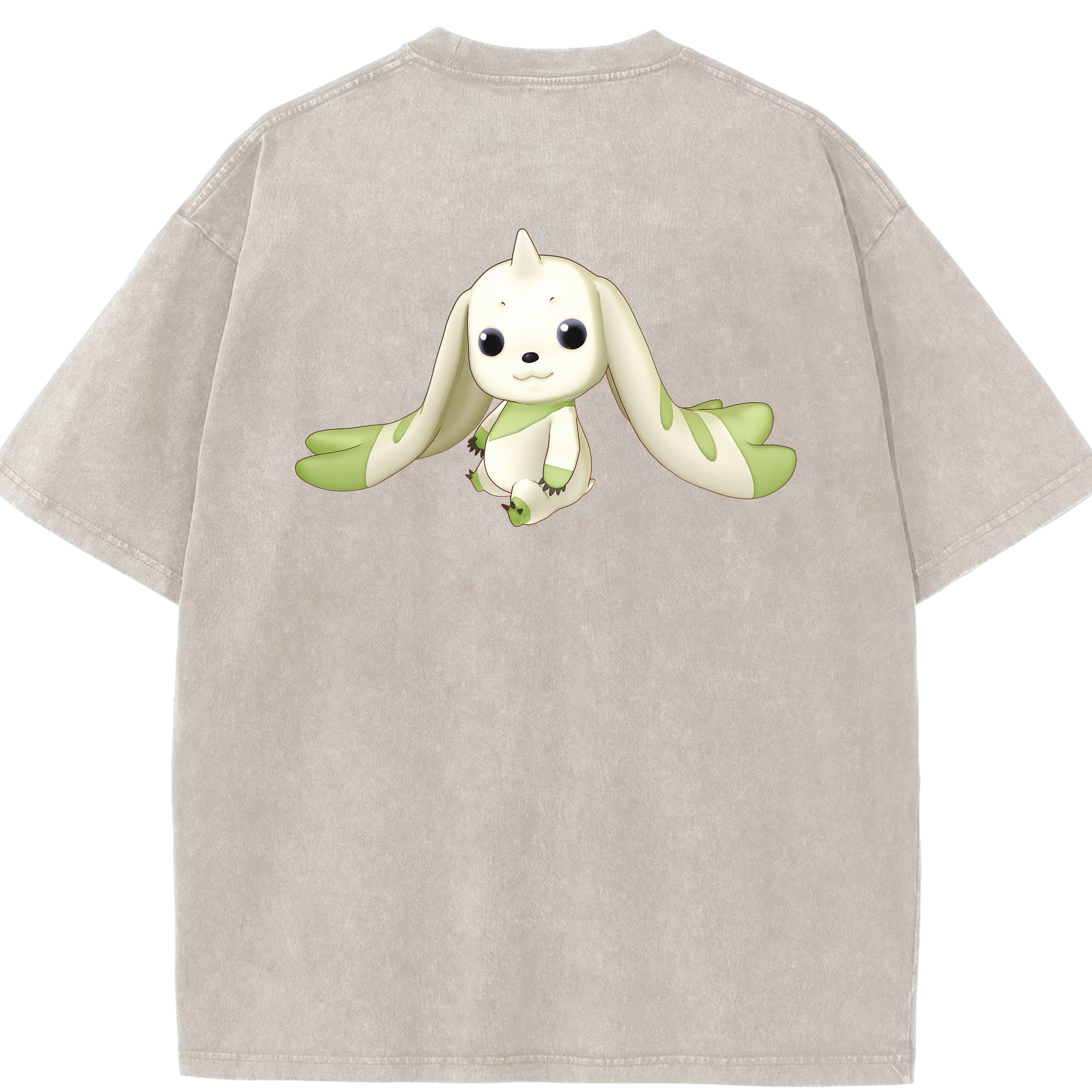 （画像用） Digimon デジタルモンスター/デジモン 綿100% ヴィンテージ風 半袖Tシャツ（背面プリント）