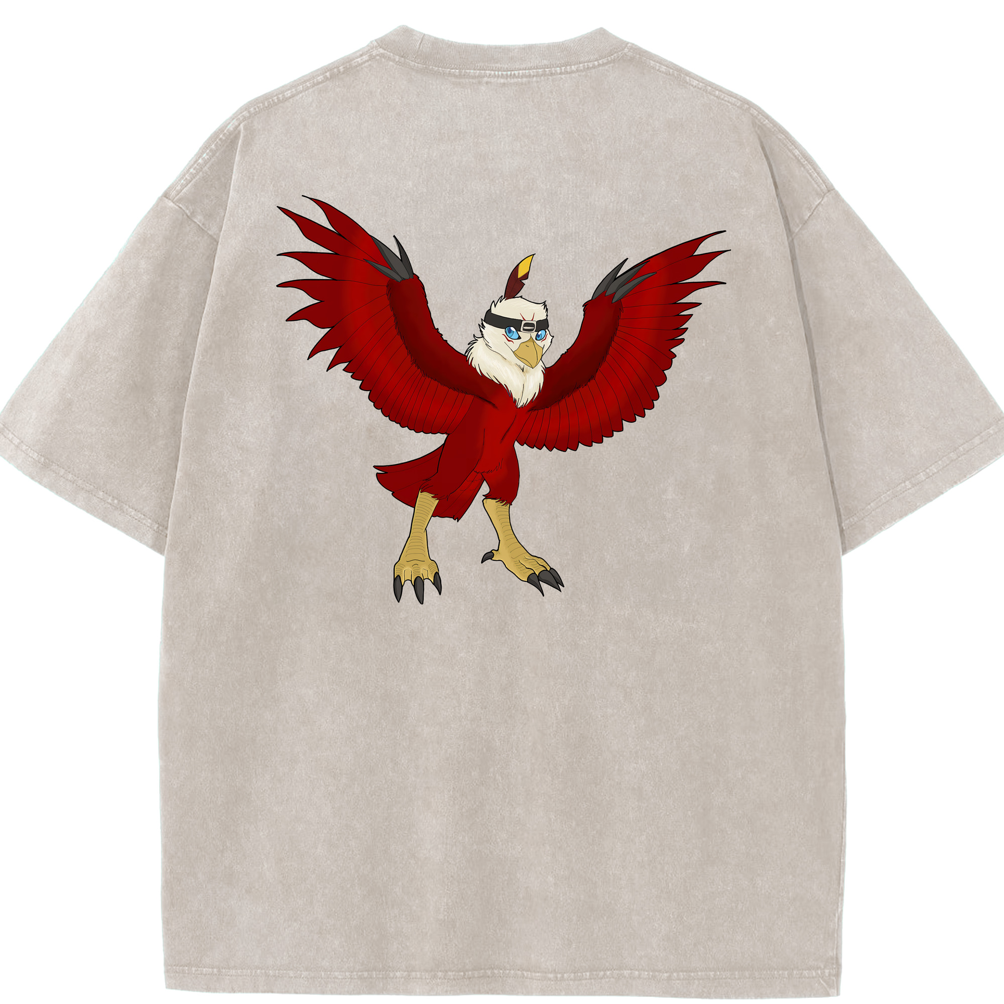 （画像用） Digimon デジタルモンスター/デジモン 綿100% ヴィンテージ風 半袖Tシャツ（背面プリント）