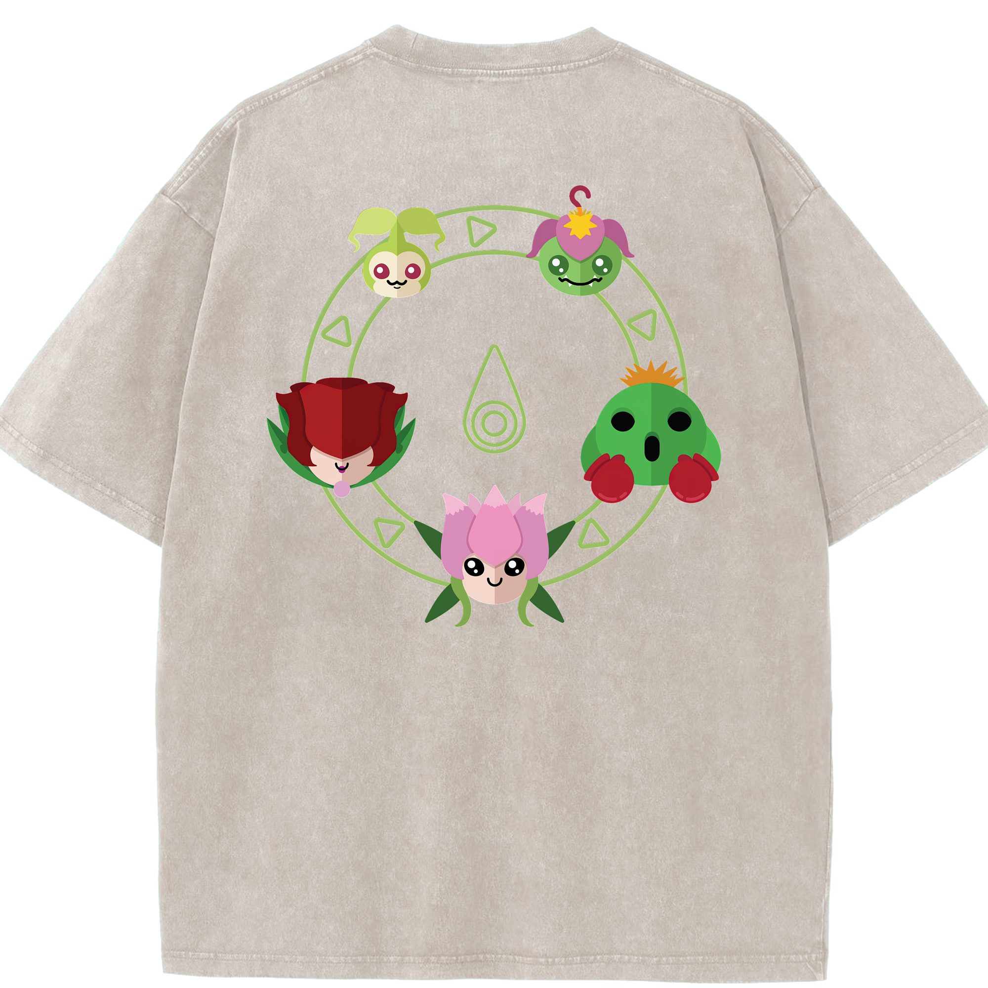 （画像用） Digimon デジタルモンスター/デジモン 綿100% ヴィンテージ風 半袖Tシャツ（背面プリント）