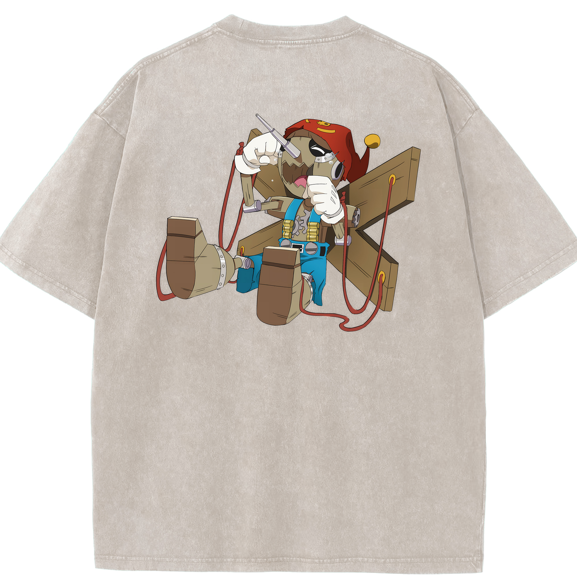 （画像用） Digimon デジタルモンスター/デジモン 綿100% ヴィンテージ風 半袖Tシャツ（背面プリント）