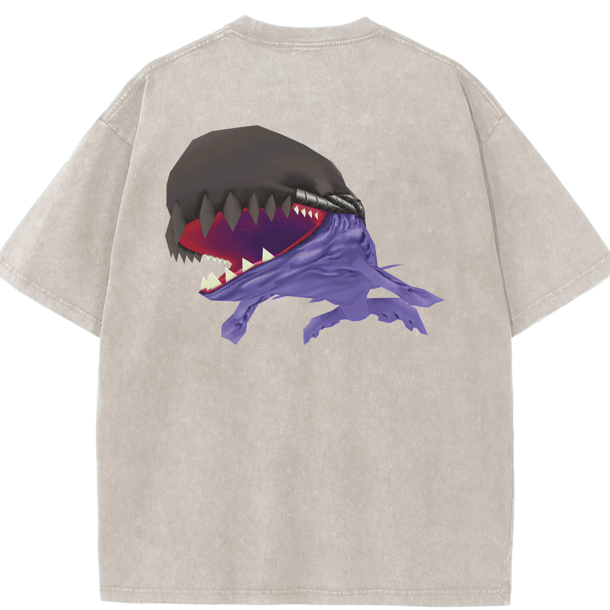 （画像用） Digimon デジタルモンスター/デジモン 綿100% ヴィンテージ風 半袖Tシャツ（背面プリント）
