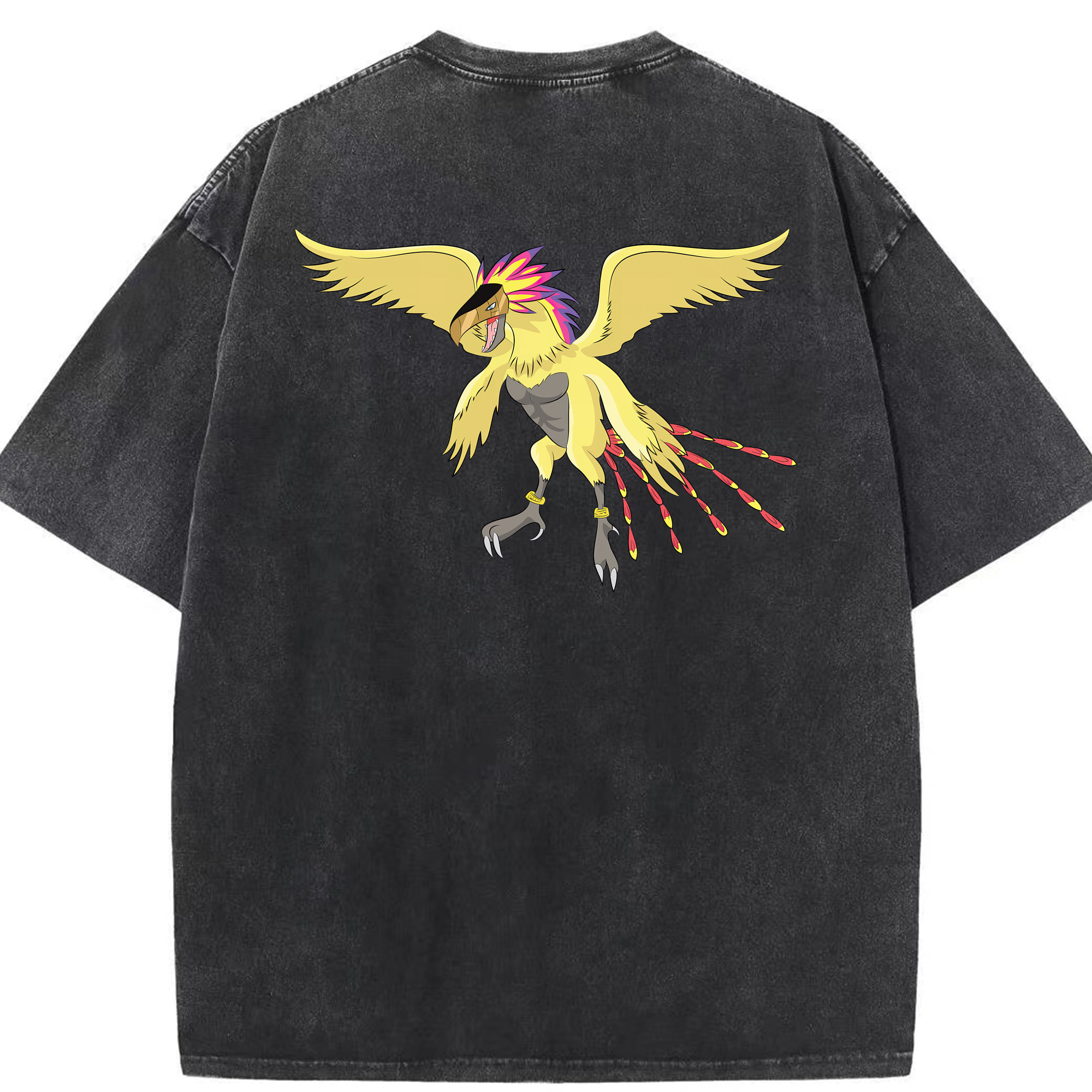 （画像用） Digimon デジタルモンスター/デジモン 綿100% ヴィンテージ風 半袖Tシャツ（背面プリント）