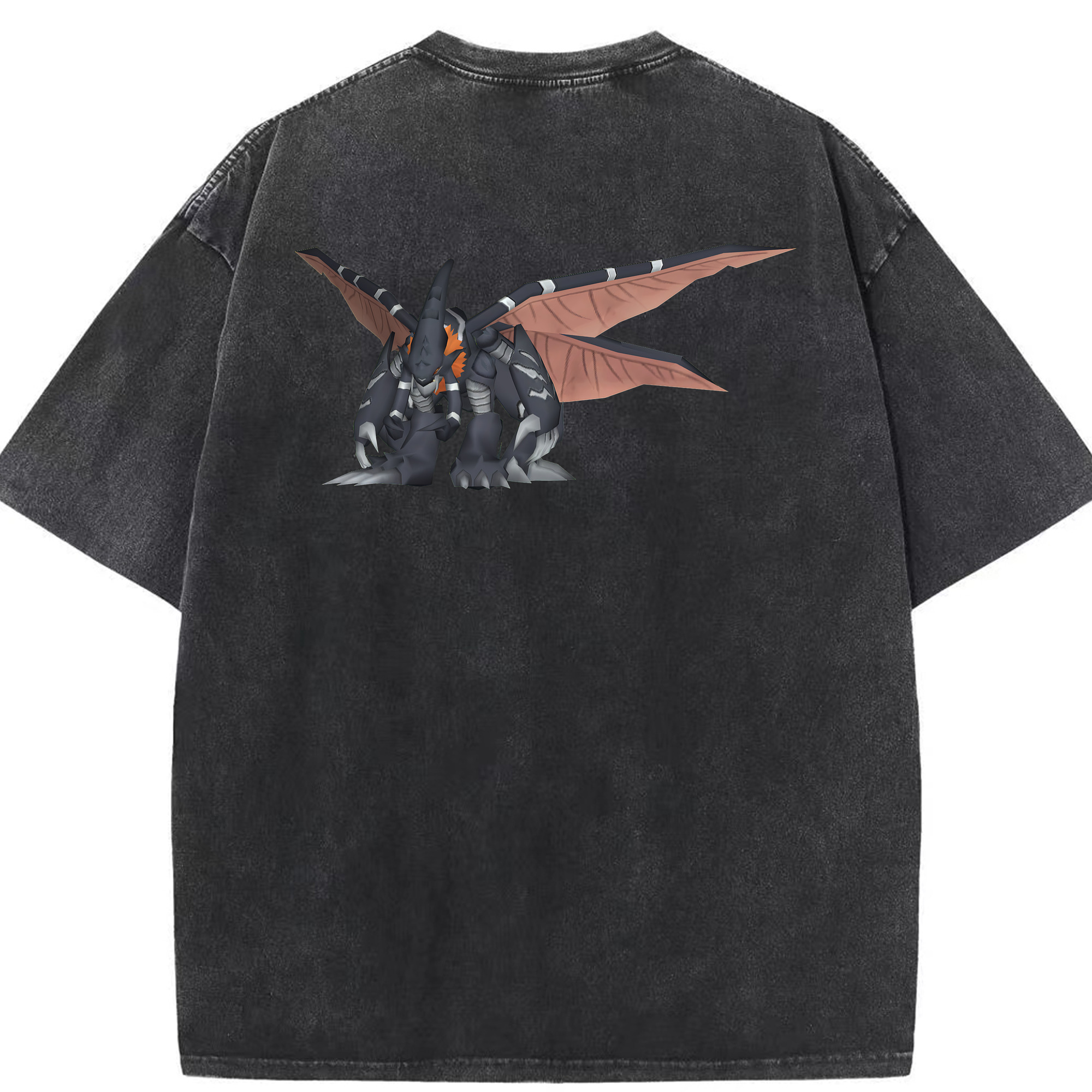 （画像用） Digimon デジタルモンスター/デジモン 綿100% ヴィンテージ風 半袖Tシャツ（背面プリント）