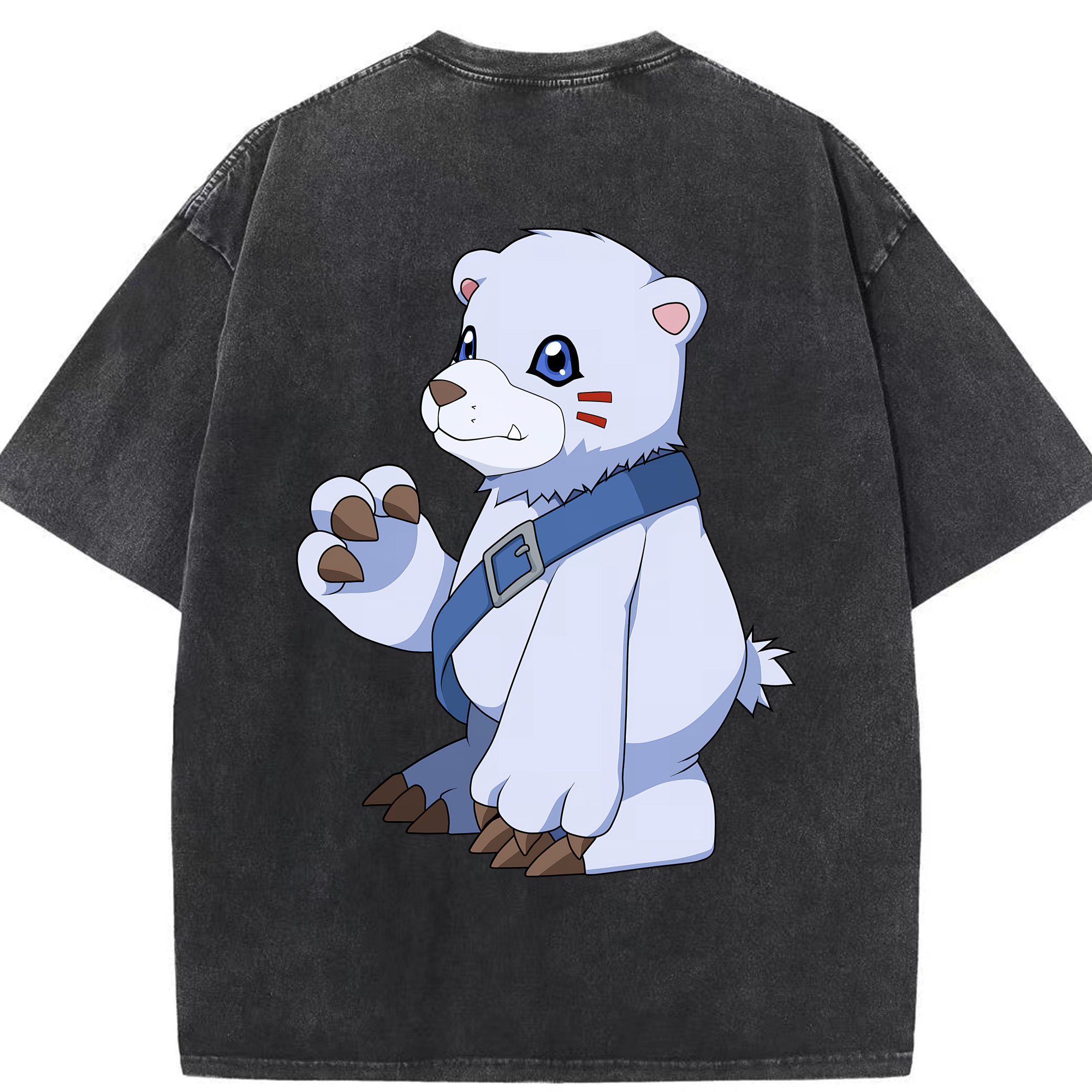 （画像用） Digimon デジタルモンスター/デジモン 綿100% ヴィンテージ風 半袖Tシャツ（背面プリント）