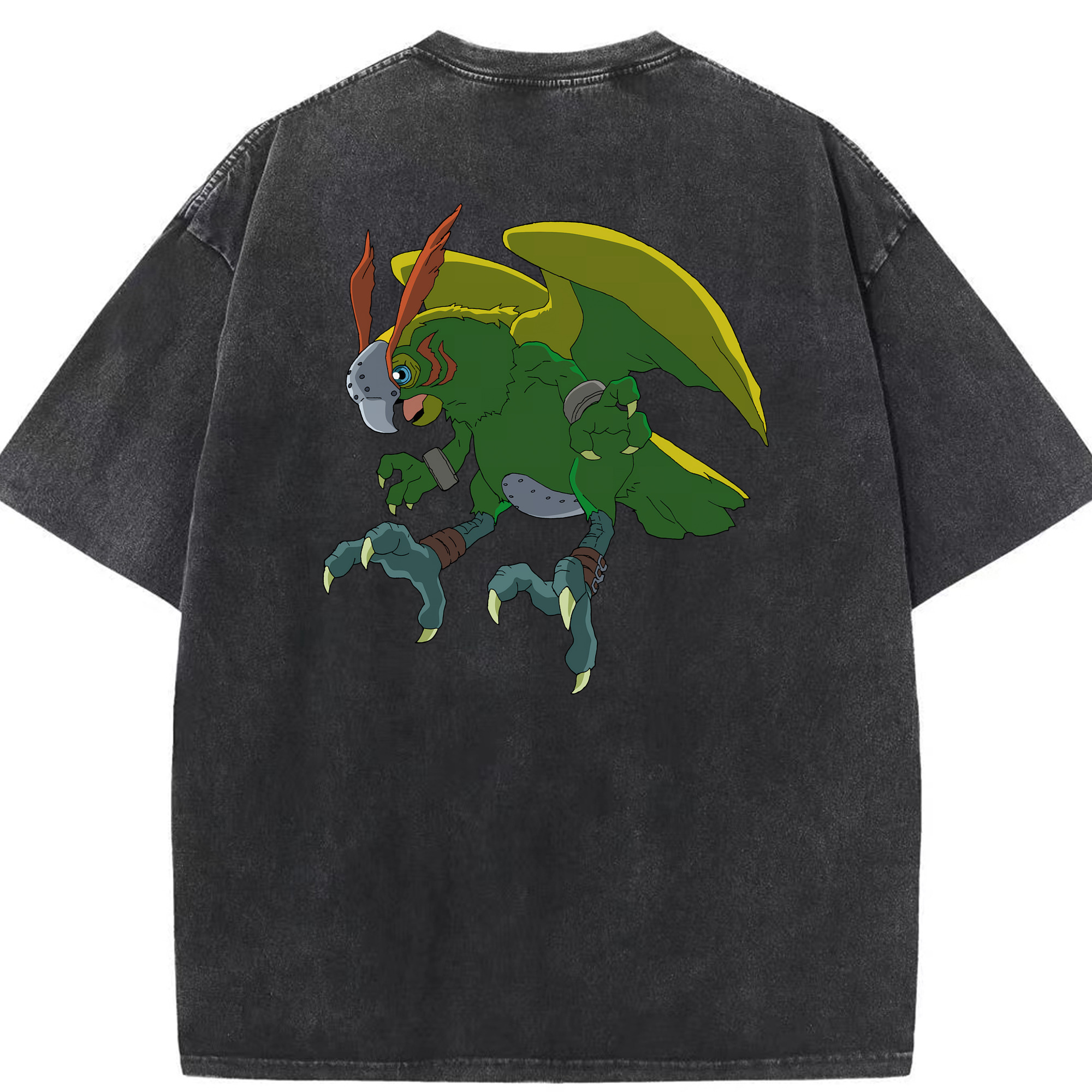 （画像用） Digimon デジタルモンスター/デジモン 綿100% ヴィンテージ風 半袖Tシャツ（背面プリント）
