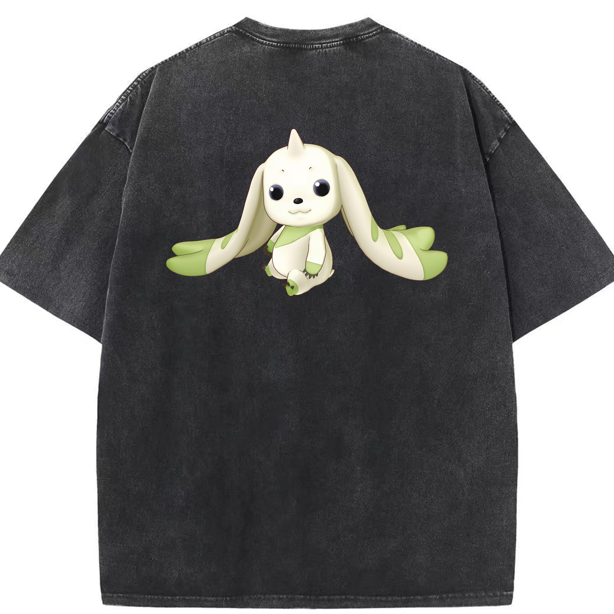 （画像用） Digimon デジタルモンスター/デジモン 綿100% ヴィンテージ風 半袖Tシャツ（背面プリント）