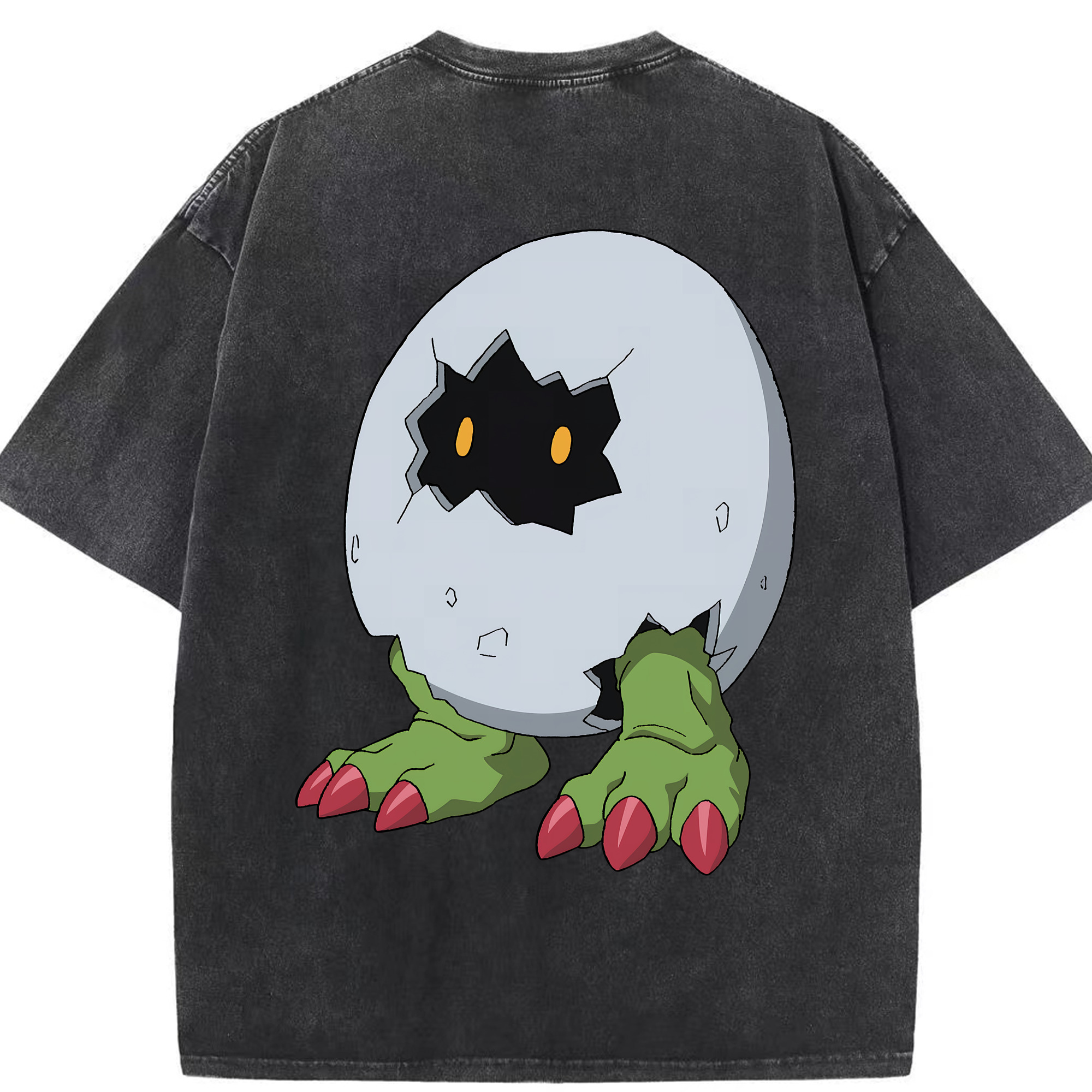 （画像用） Digimon デジタルモンスター/デジモン 綿100% ヴィンテージ風 半袖Tシャツ（背面プリント）