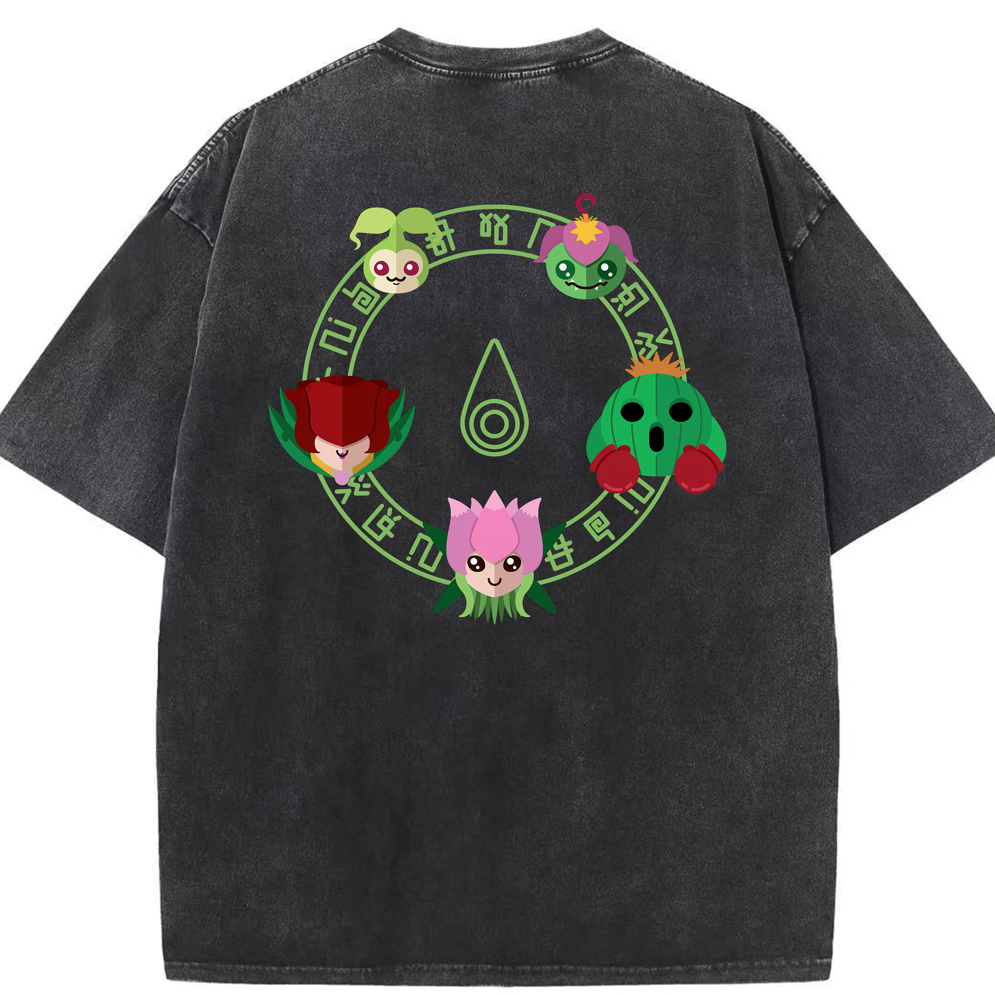 （画像用） Digimon デジタルモンスター/デジモン 綿100% ヴィンテージ風 半袖Tシャツ（背面プリント）