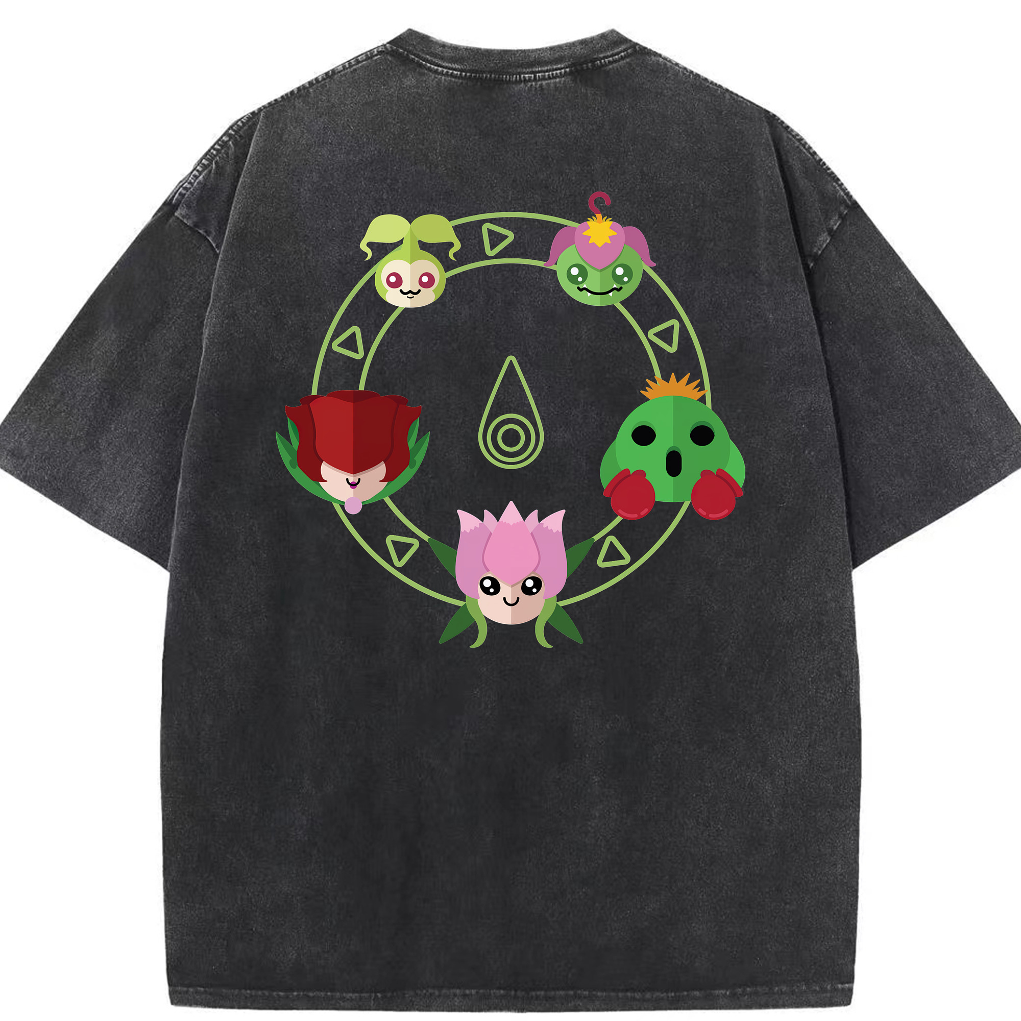 （画像用） Digimon デジタルモンスター/デジモン 綿100% ヴィンテージ風 半袖Tシャツ（背面プリント）