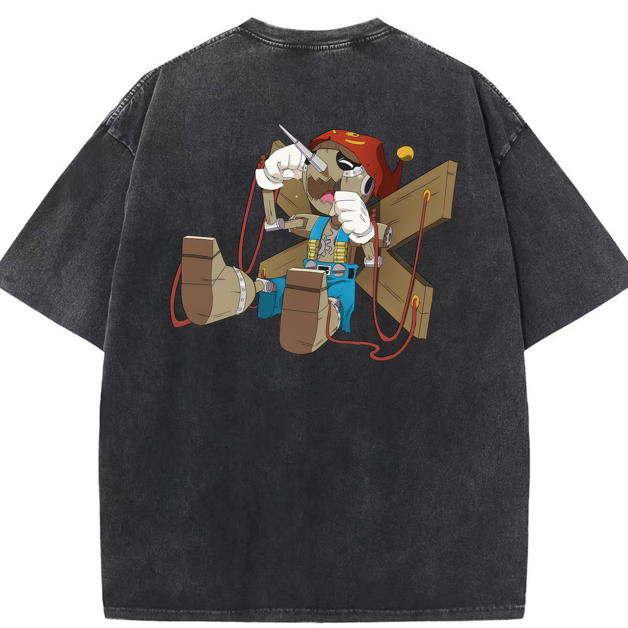 （画像用） Digimon デジタルモンスター/デジモン 綿100% ヴィンテージ風 半袖Tシャツ（背面プリント）