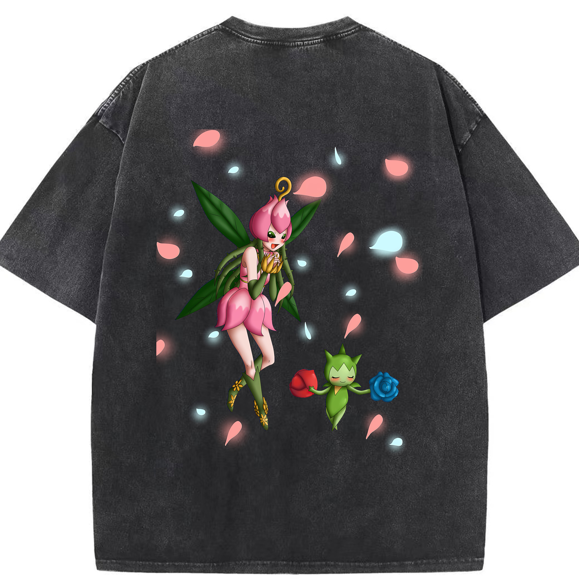 （画像用） Digimon デジタルモンスター/デジモン 綿100% ヴィンテージ風 半袖Tシャツ（背面プリント）