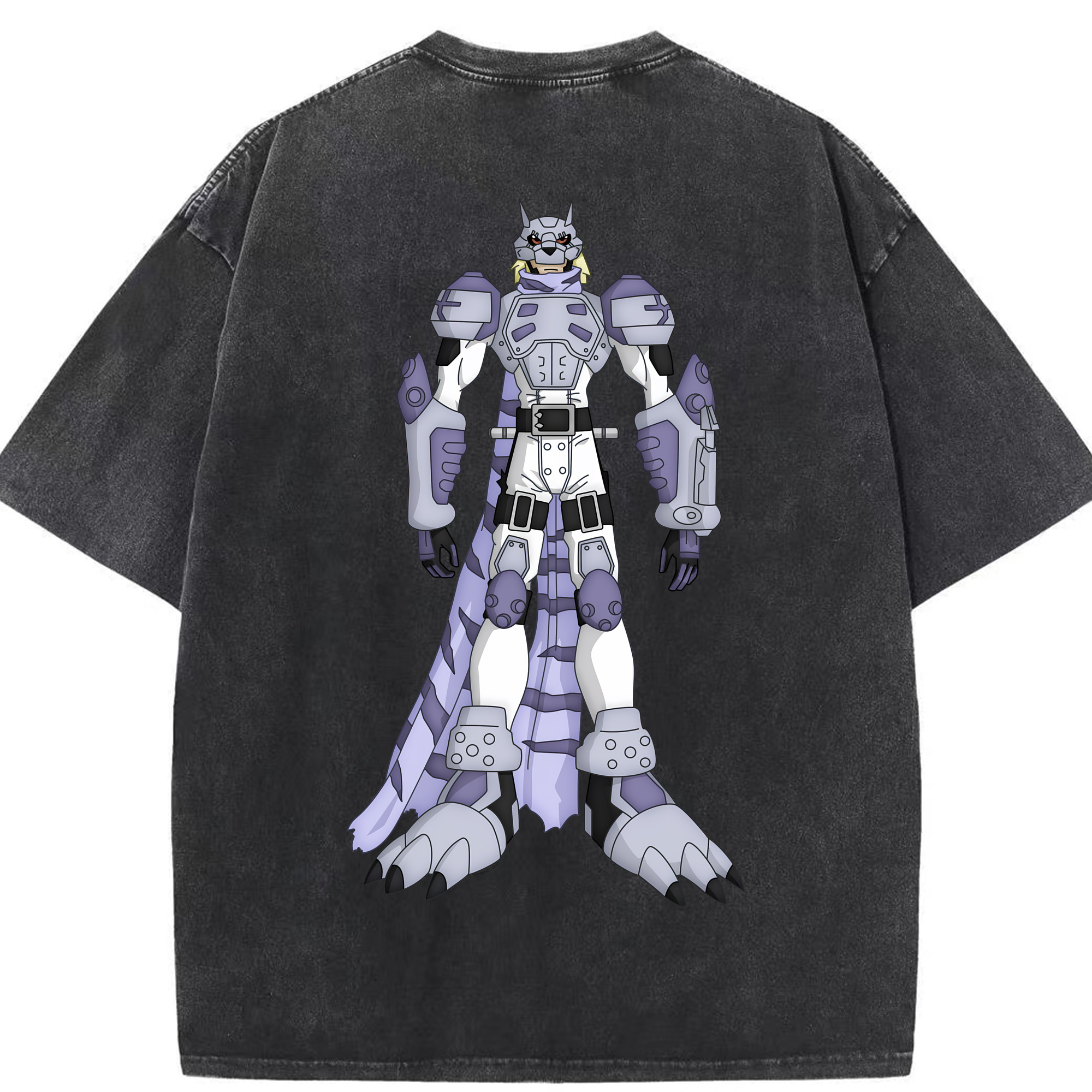 （画像用） Digimon デジタルモンスター/デジモン 綿100% ヴィンテージ風 半袖Tシャツ（背面プリント）