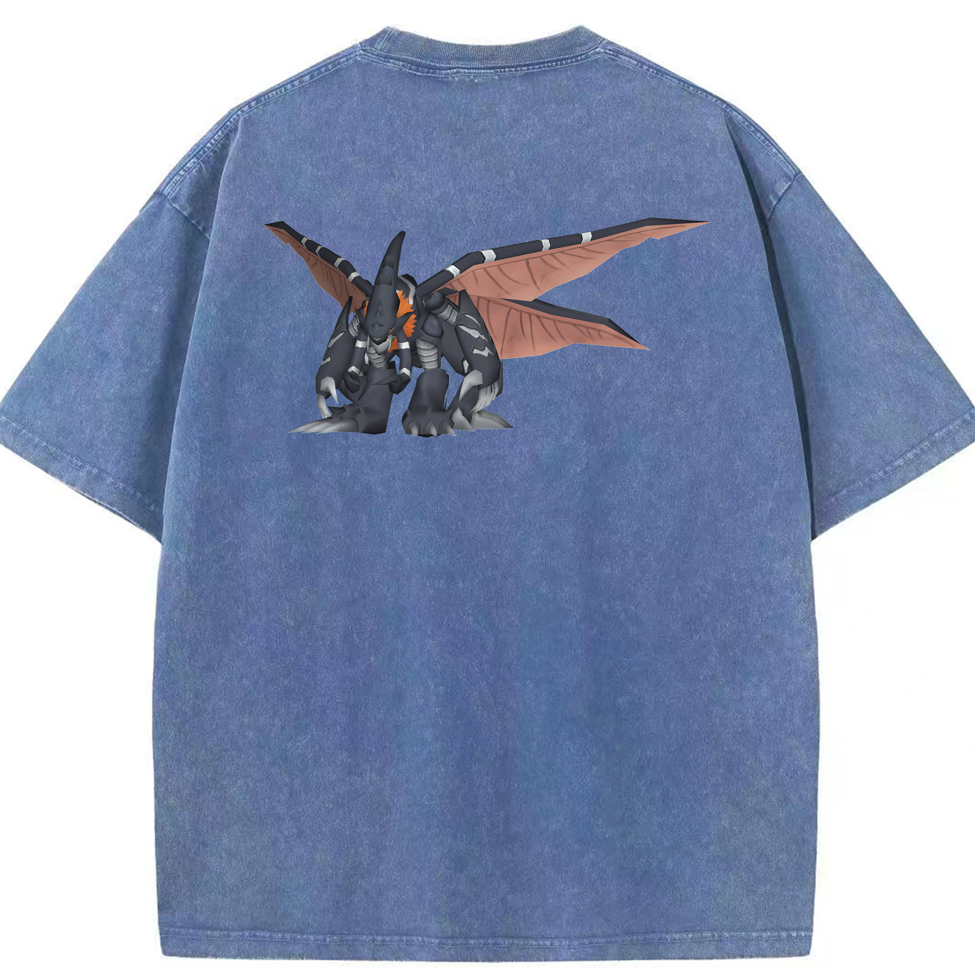 （画像用） Digimon デジタルモンスター/デジモン 綿100% ヴィンテージ風 半袖Tシャツ（背面プリント）
