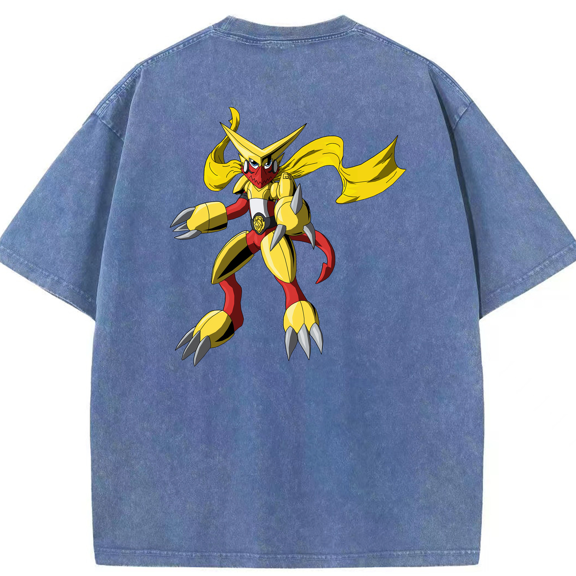 （画像用） Digimon デジタルモンスター/デジモン 綿100% ヴィンテージ風 半袖Tシャツ（背面プリント）