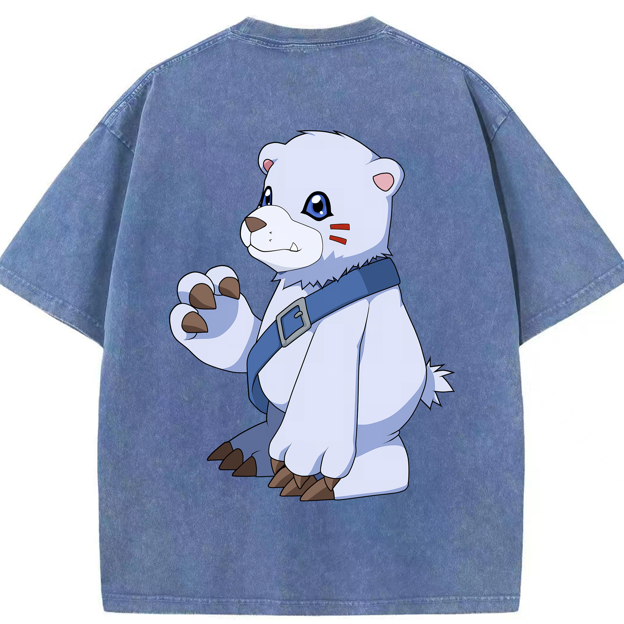 （画像用） Digimon デジタルモンスター/デジモン 綿100% ヴィンテージ風 半袖Tシャツ（背面プリント）