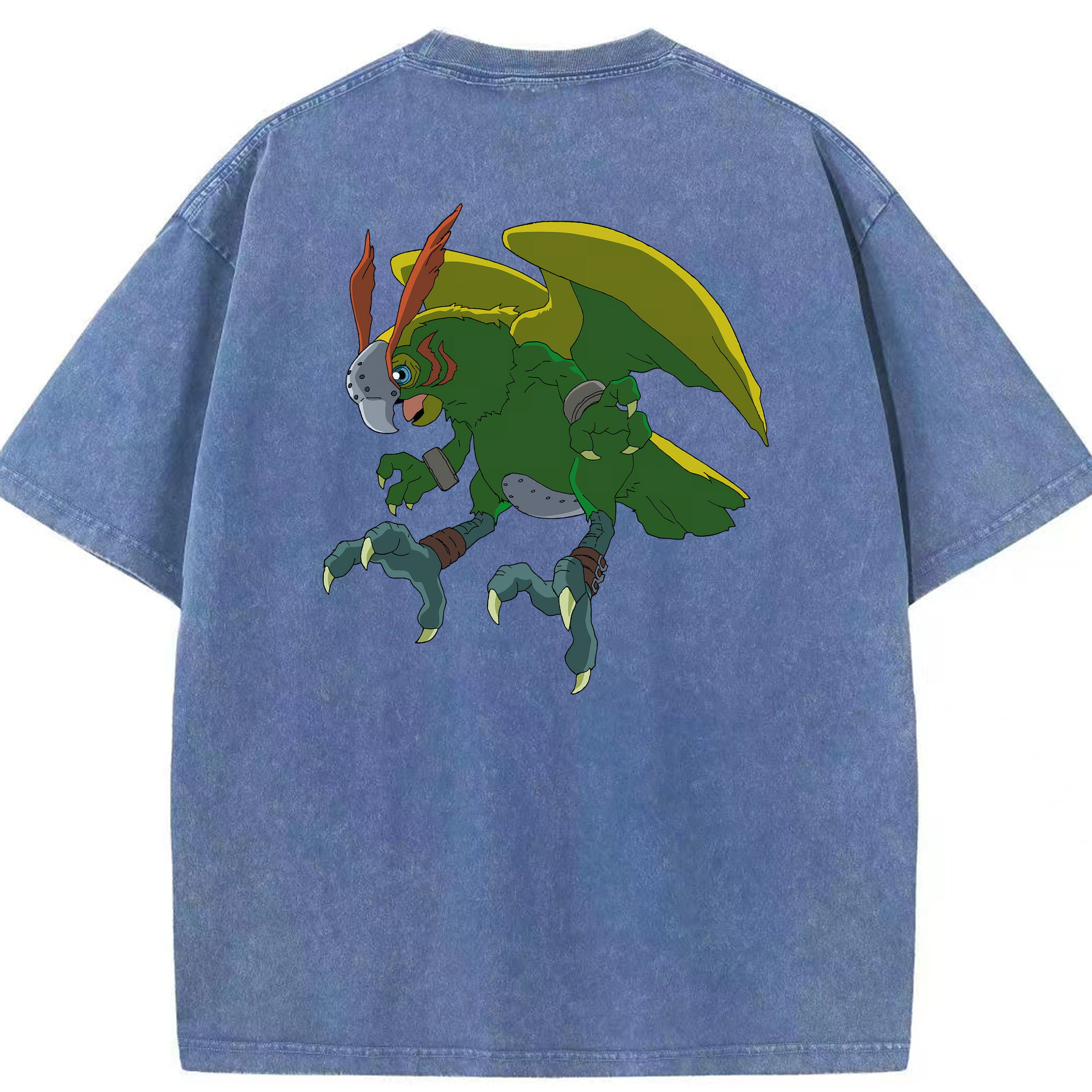 （画像用） Digimon デジタルモンスター/デジモン 綿100% ヴィンテージ風 半袖Tシャツ（背面プリント）