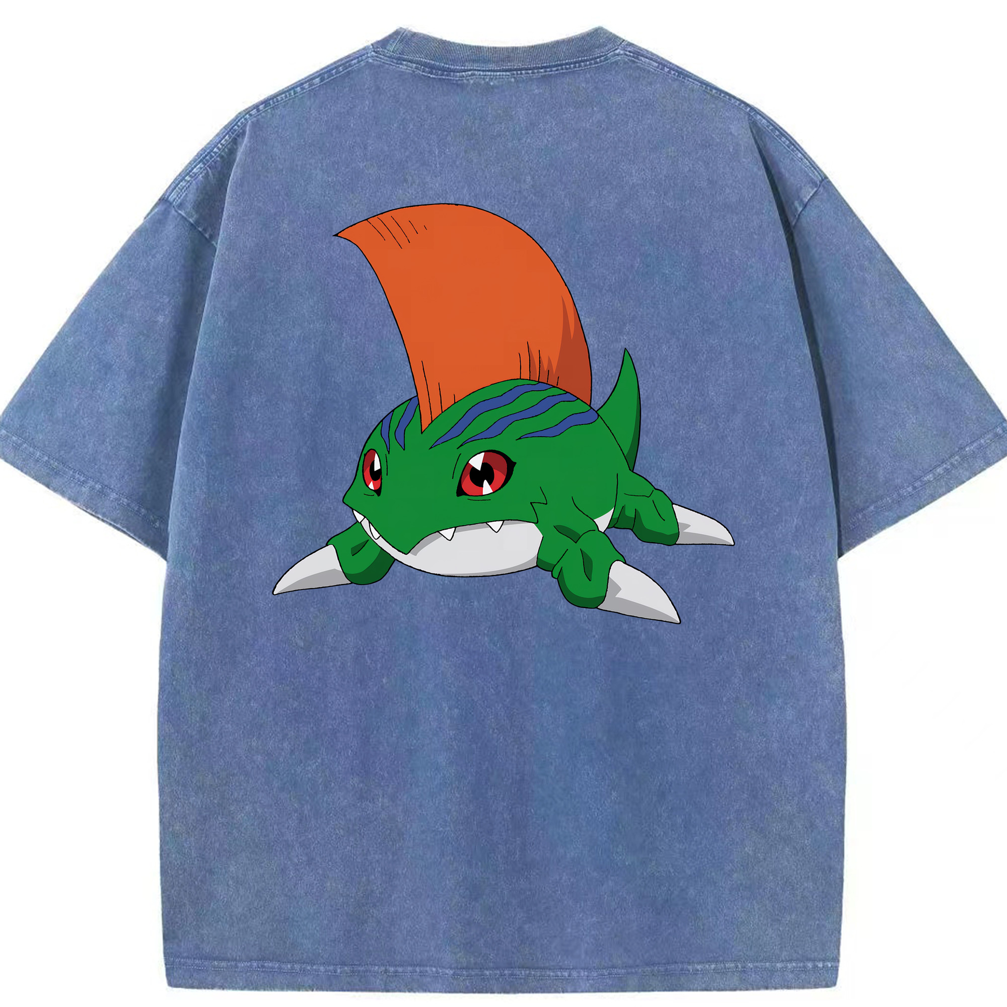 （画像用） Digimon デジタルモンスター/デジモン 綿100% ヴィンテージ風 半袖Tシャツ（背面プリント）