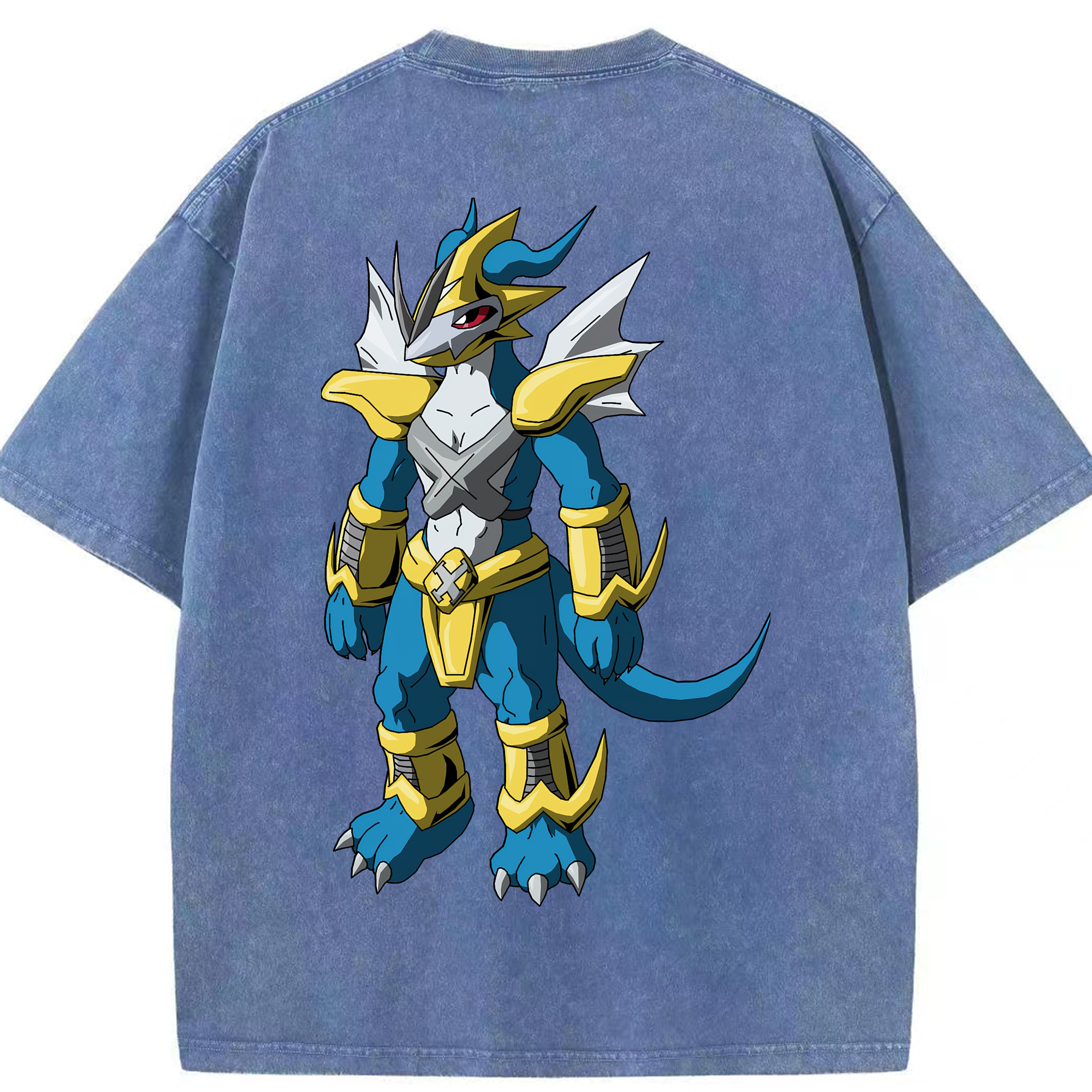 （画像用） Digimon デジタルモンスター/デジモン 綿100% ヴィンテージ風 半袖Tシャツ（背面プリント）