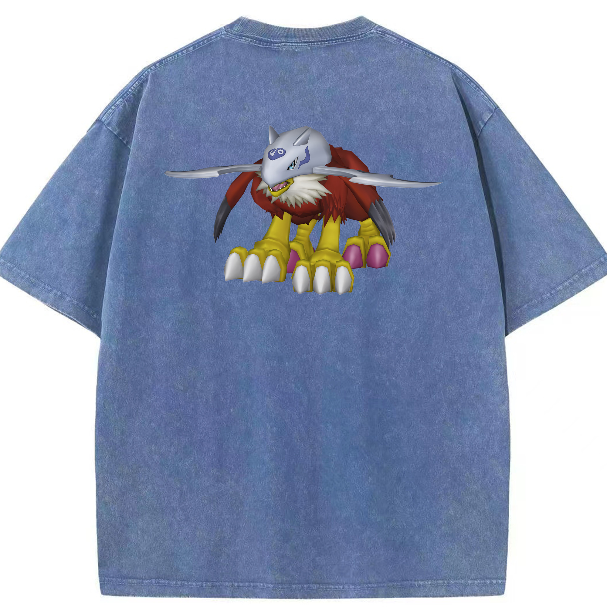 （画像用） Digimon デジタルモンスター/デジモン 綿100% ヴィンテージ風 半袖Tシャツ（背面プリント）