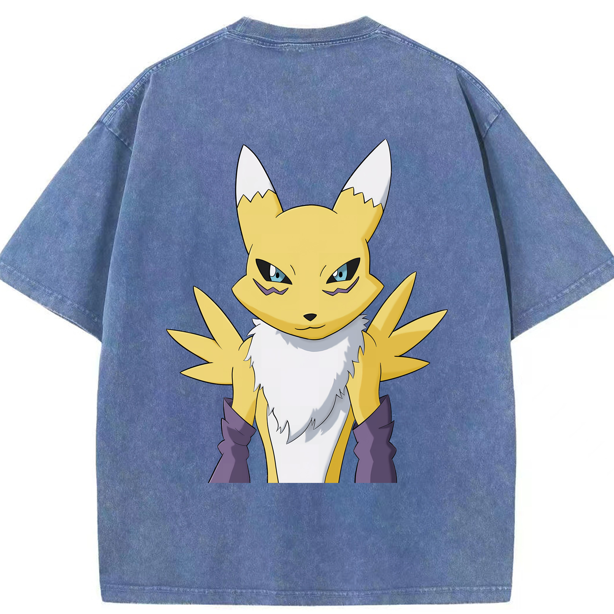 （画像用） Digimon デジタルモンスター/デジモン 綿100% ヴィンテージ風 半袖Tシャツ（背面プリント）