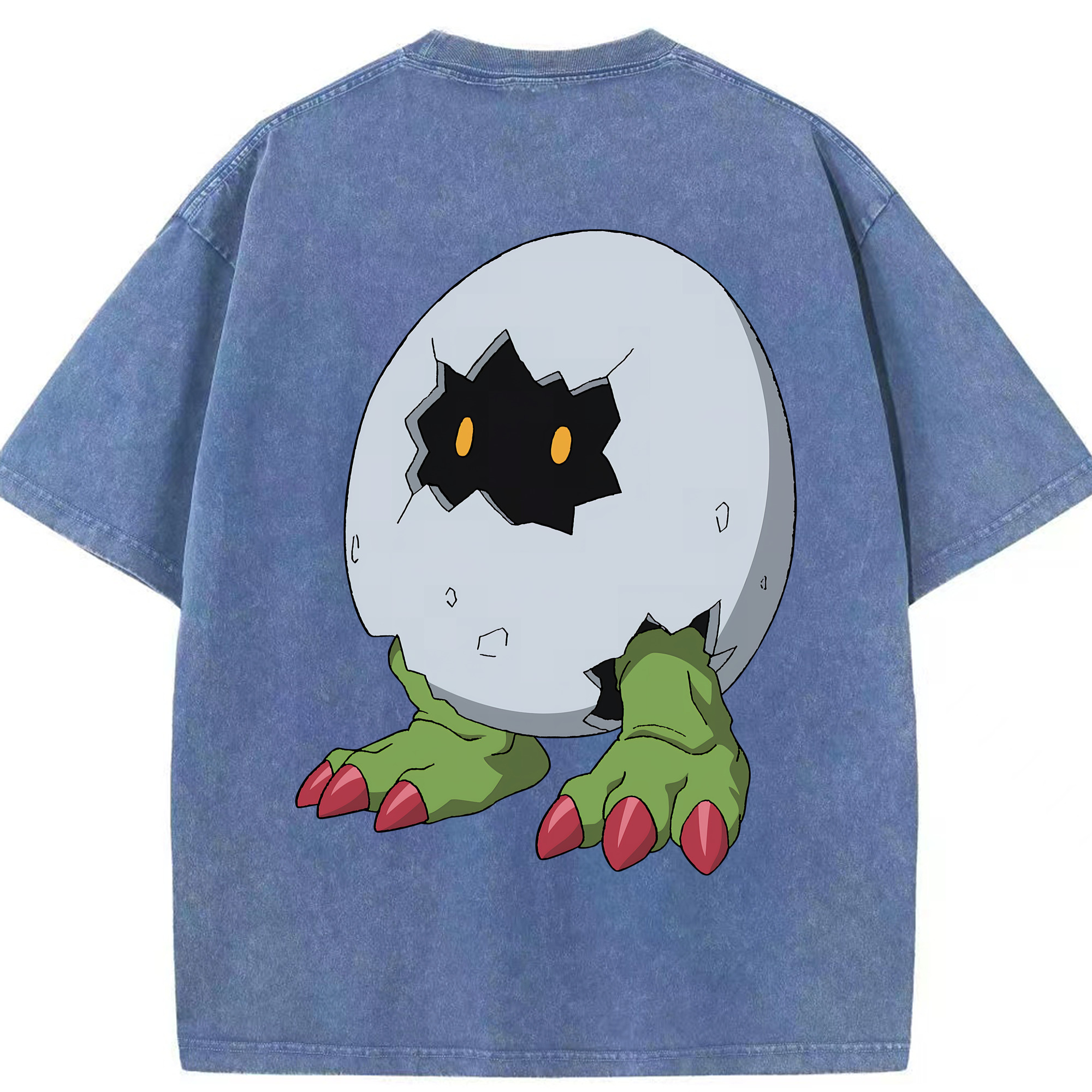 （画像用） Digimon デジタルモンスター/デジモン 綿100% ヴィンテージ風 半袖Tシャツ（背面プリント）