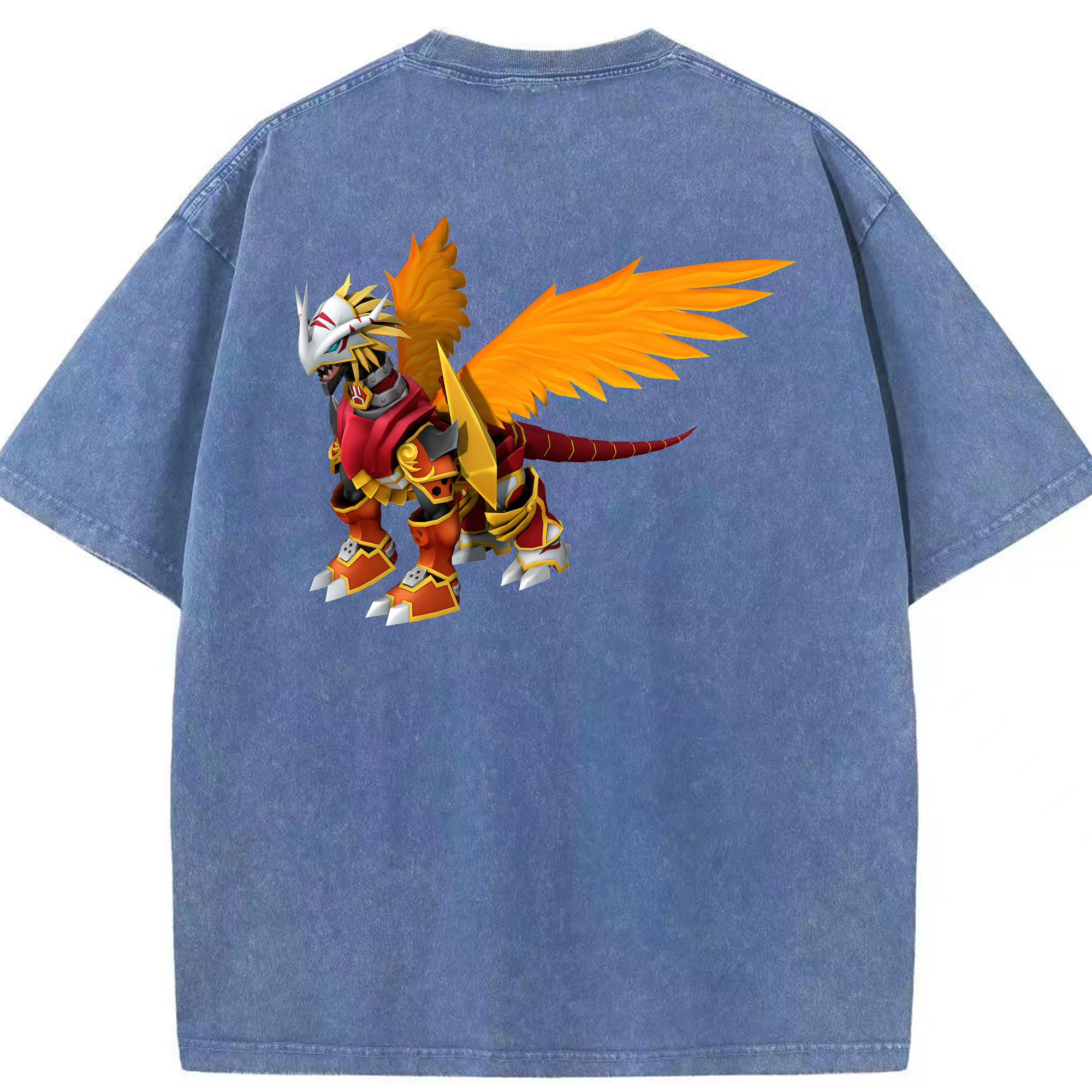 （画像用） Digimon デジタルモンスター/デジモン 綿100% ヴィンテージ風 半袖Tシャツ（背面プリント）