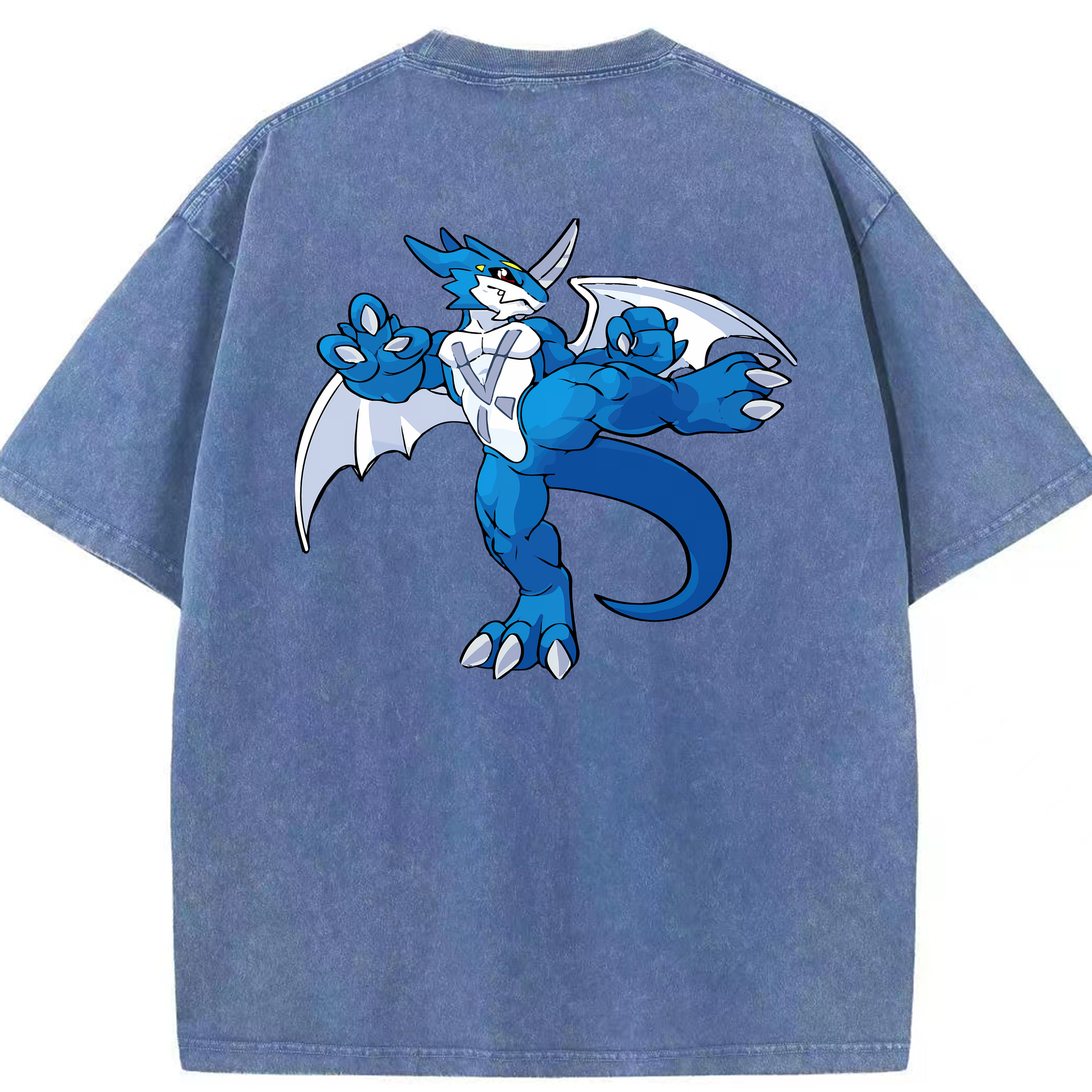 （画像用） Digimon デジタルモンスター/デジモン 綿100% ヴィンテージ風 半袖Tシャツ（背面プリント）